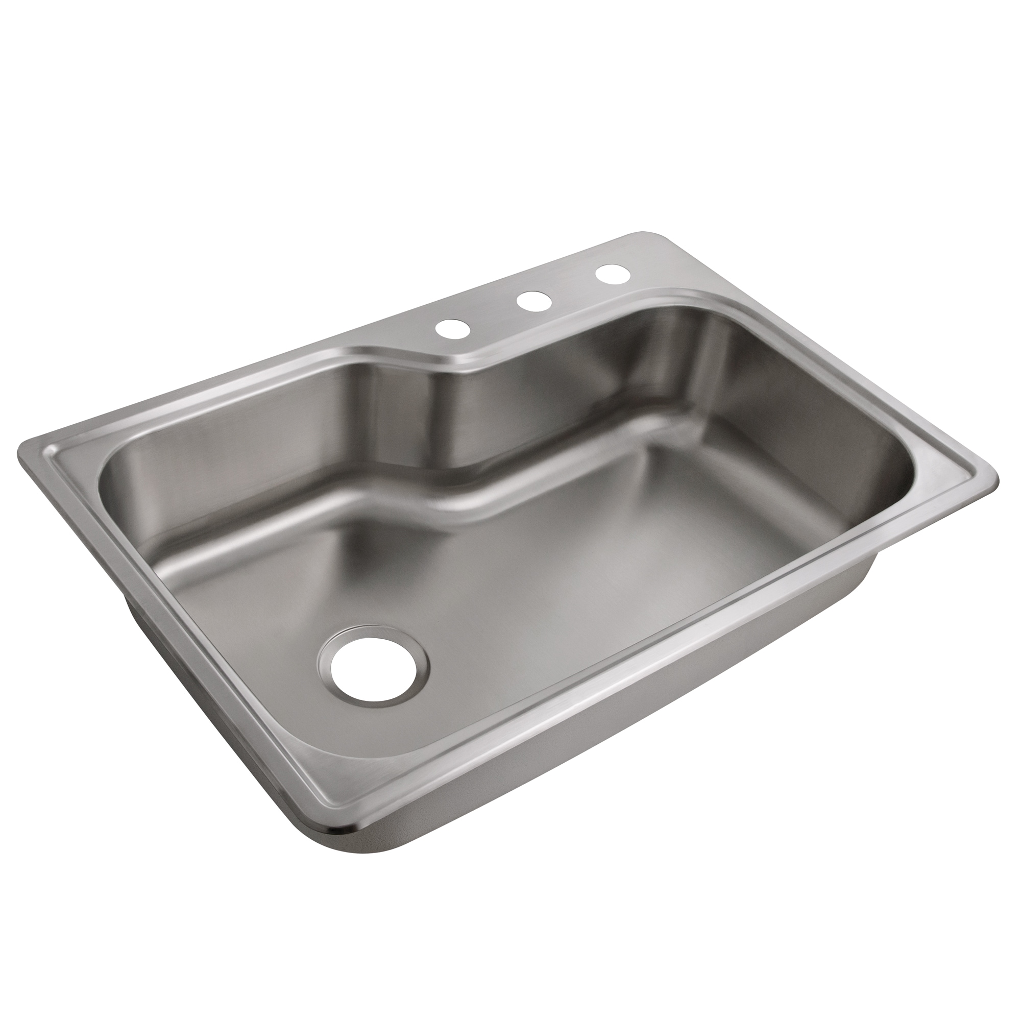 Design House Drop-In 33-in x 22-in Stainless Steel Single Bowl 3 
