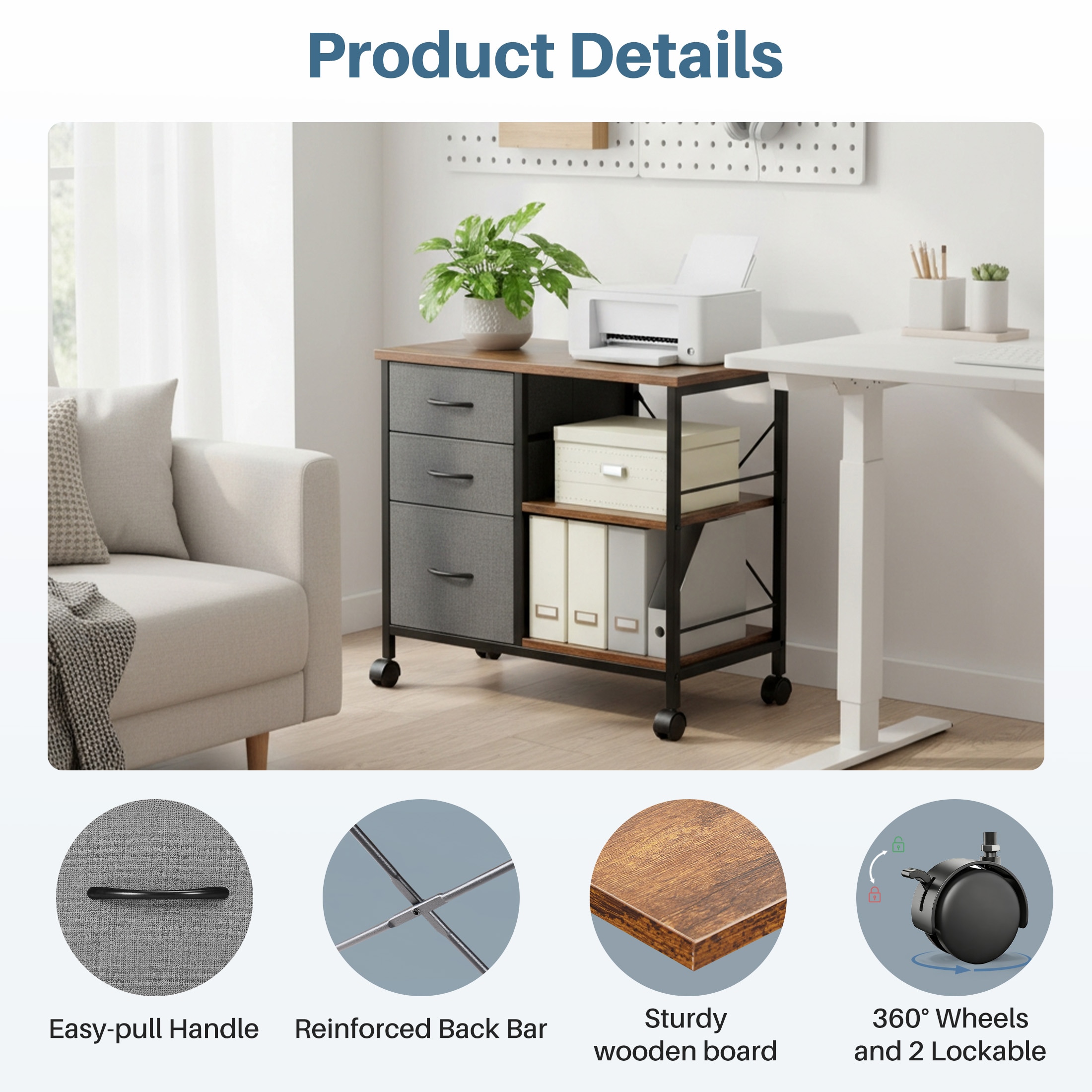 Sweetcrispy L-HDG-TM3C01-RUST Filing-Cabinets - View #3