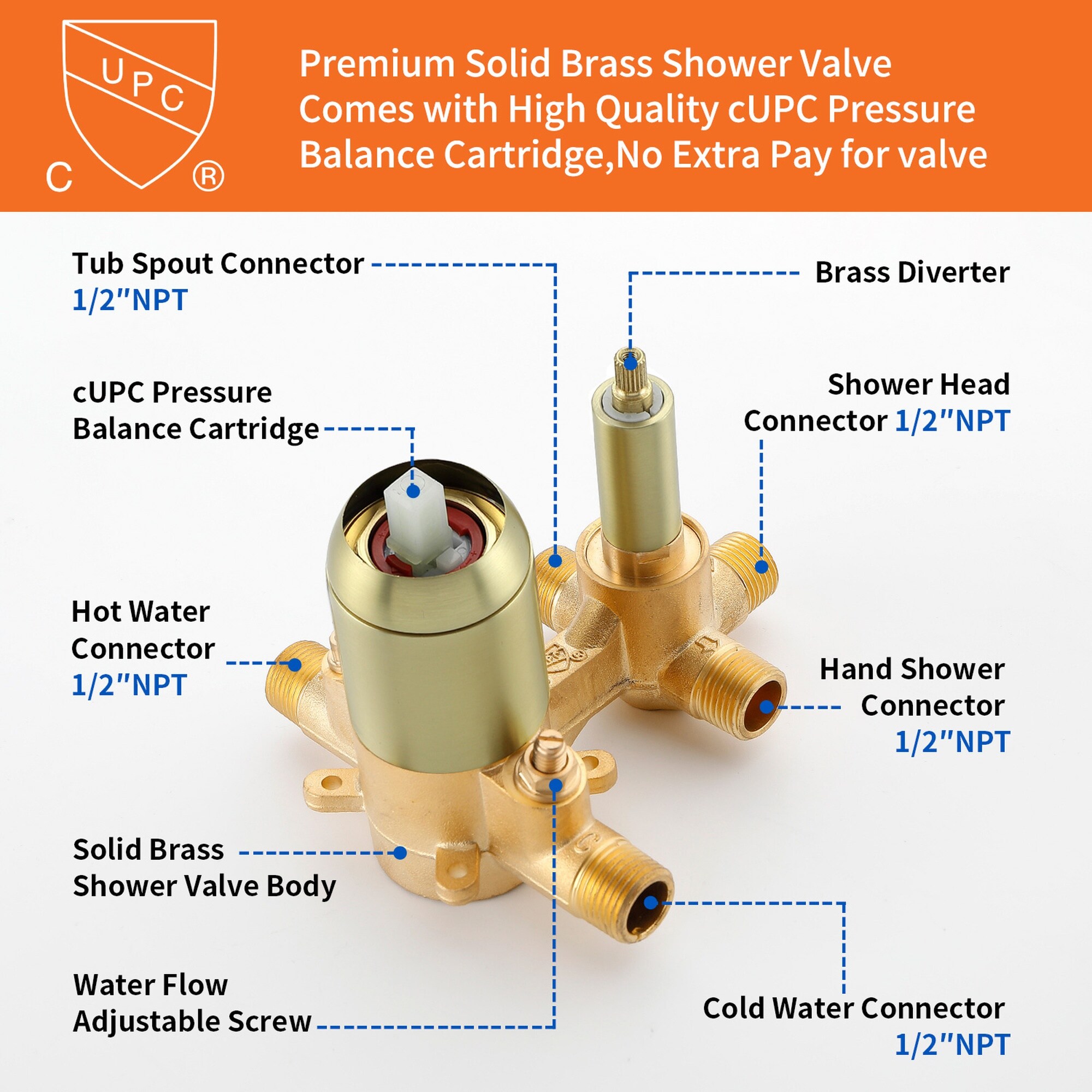 Boyel Living BL33020BG Showerhead-Bar-Panels - View #6