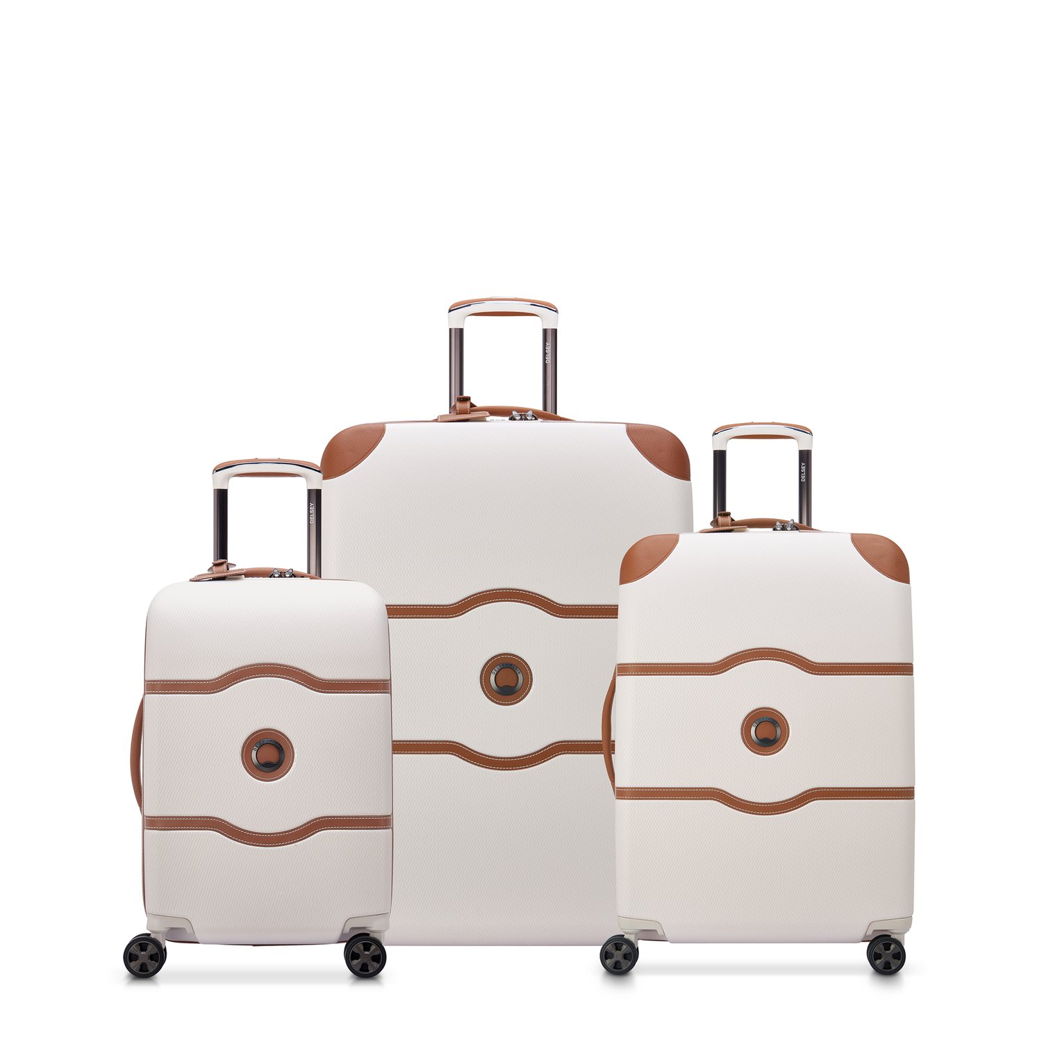 DELSEY Paris Chatelet Air 2.0 3 -Bag Hardshell 20.75 x 12.75 x 30 Polycarbonate Angora Spinner Suitcase set