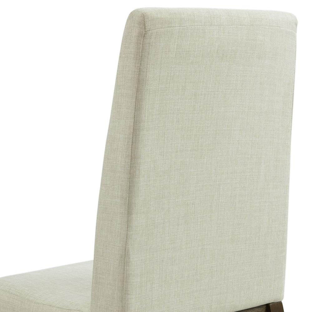 Transitional Cream Upholstered Wood Side Chair Set