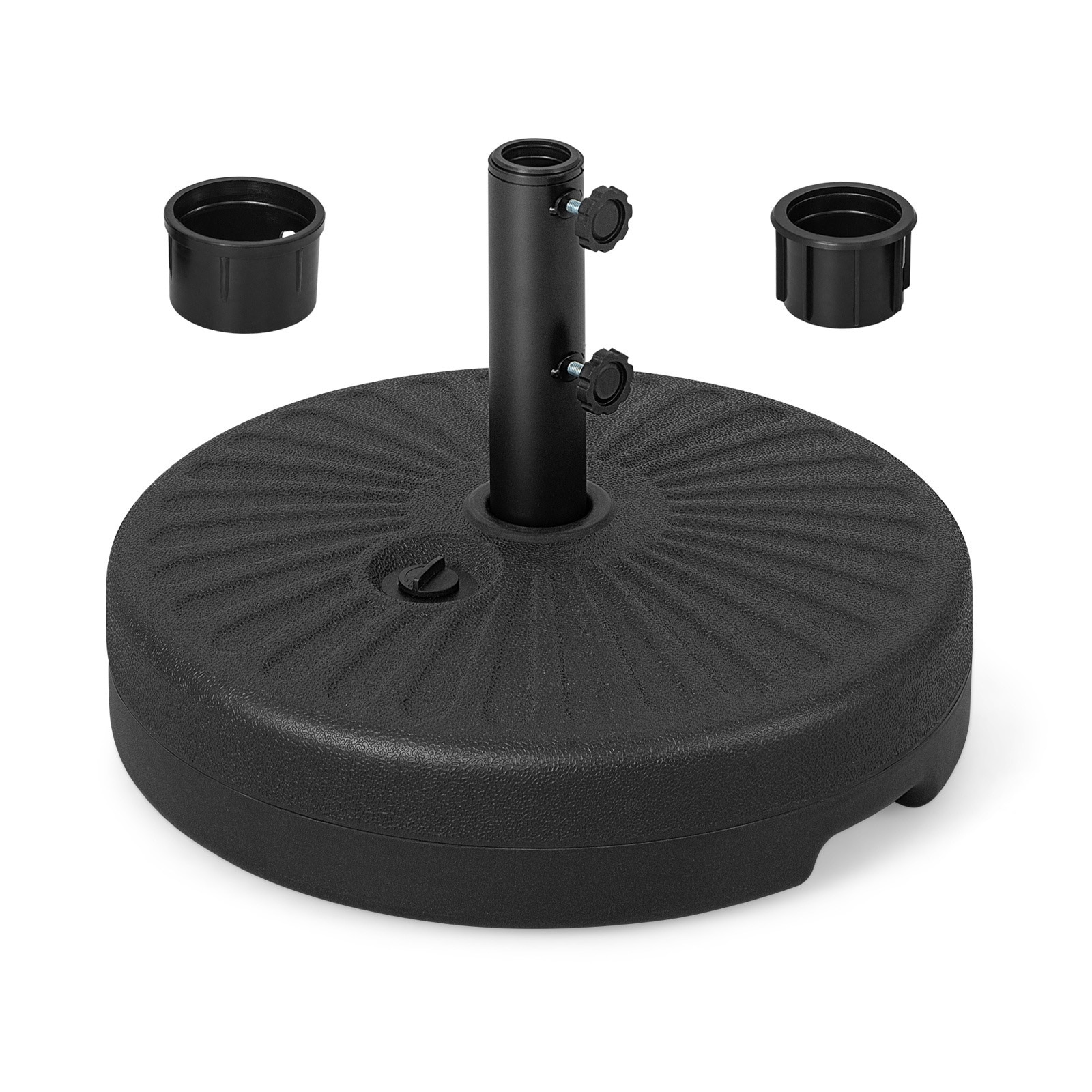 Volenca - 66-lb Fillable HDPE Patio Umbrella Base with Underside Handle 19.5-in Round