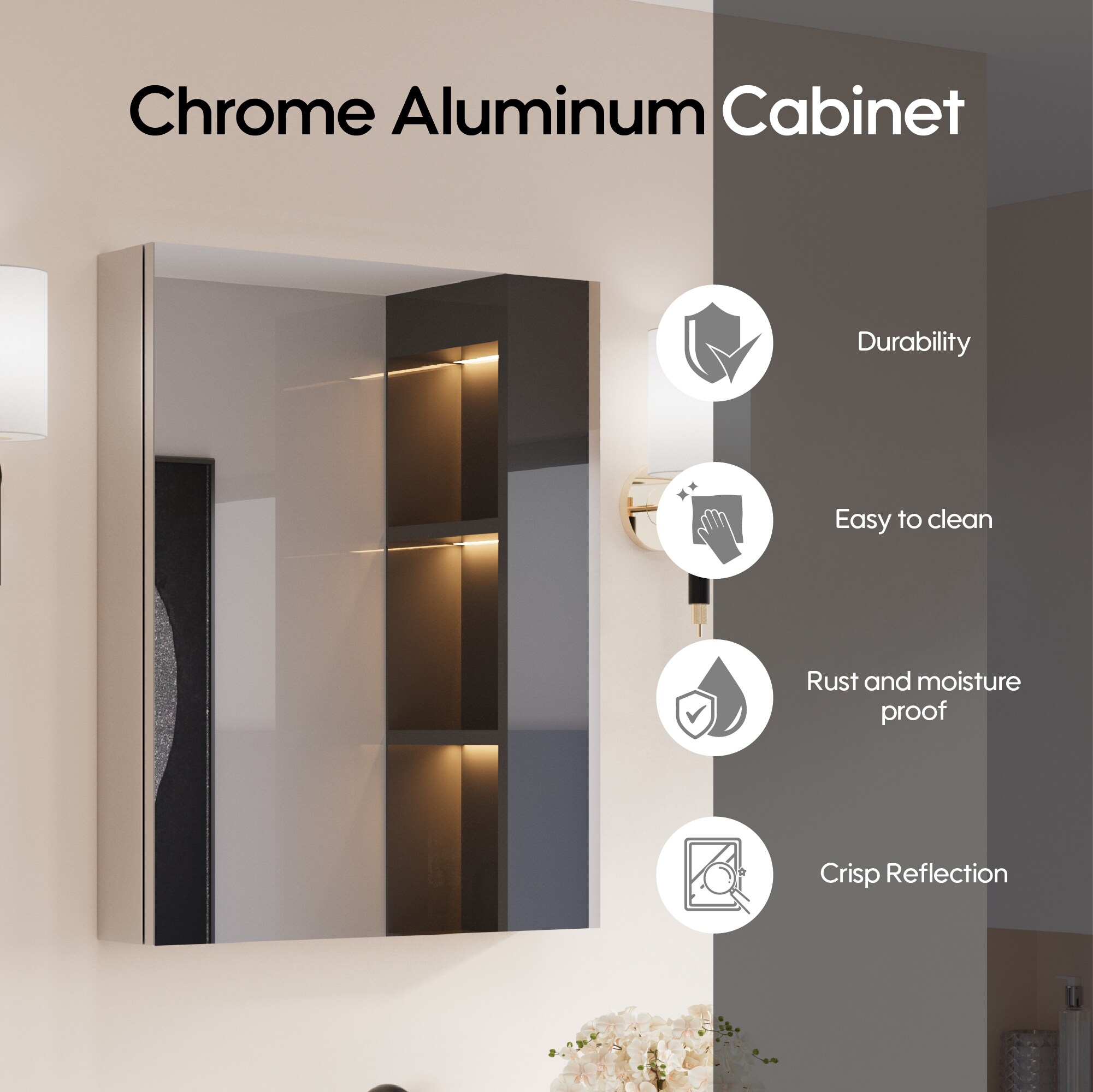 Forclover MRW-JG2430LR Bathroom-Medicine-Cabinets - View #6