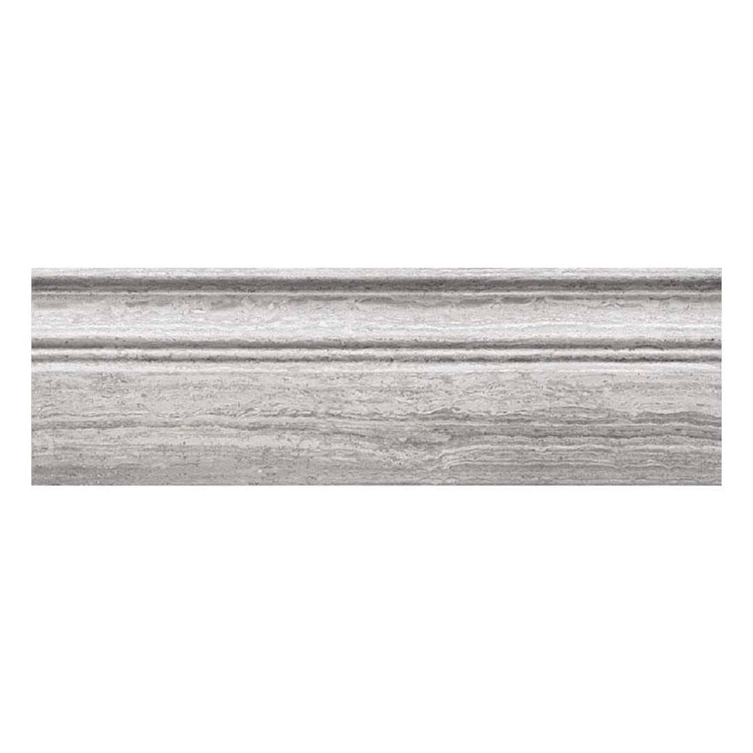 Apollo Tile APLMGR883PA Gray 4-in x 12-in Polished Marble Baseboard Tile ( 3.33-sq ft / Carton ) 10 -Pack