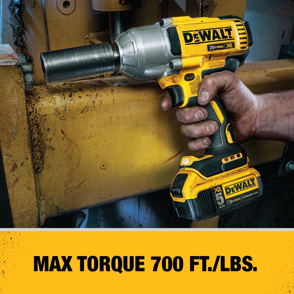 DEWALT Xr 20-volt Max Variable Speed Brushless 1/2-in Drive Cordless Impact  Wrench (Battery Included) in the Impact Wrenches department at