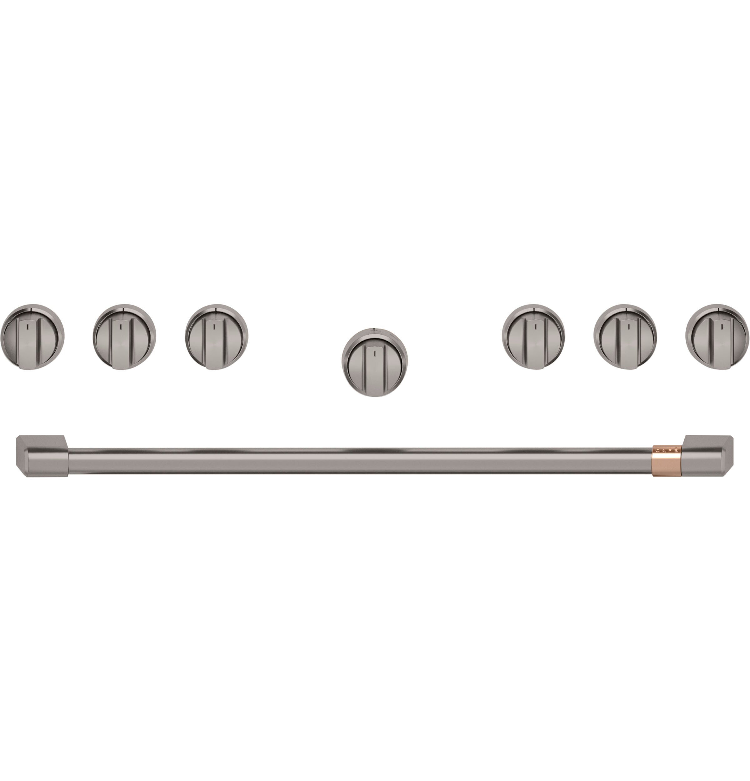 Cafe CXPR6HKPTBT 36-in Gas Range Handle and Knob Kit (Brushed Black)