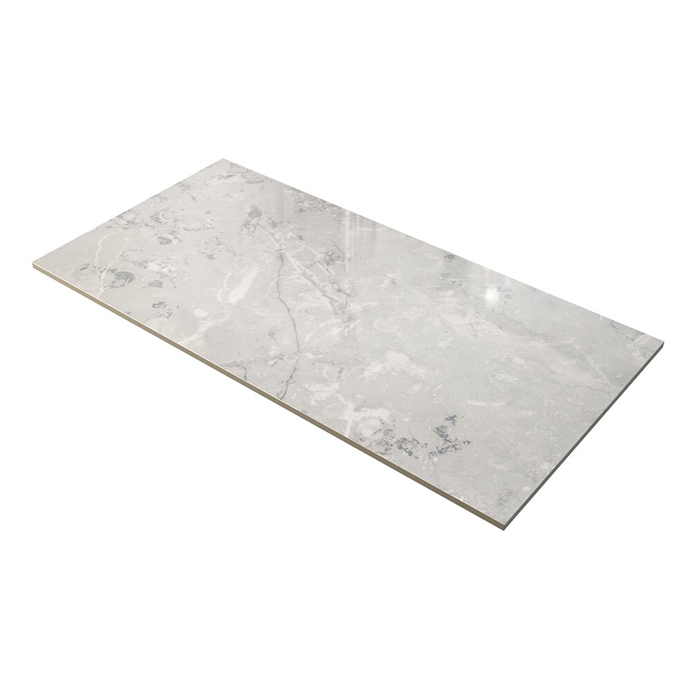 Origin 21 Marina Grey 12-in x 24-in Polished Porcelain Marble Look Floor and Wall Tile (1.937-sq. ft/ Piece)
