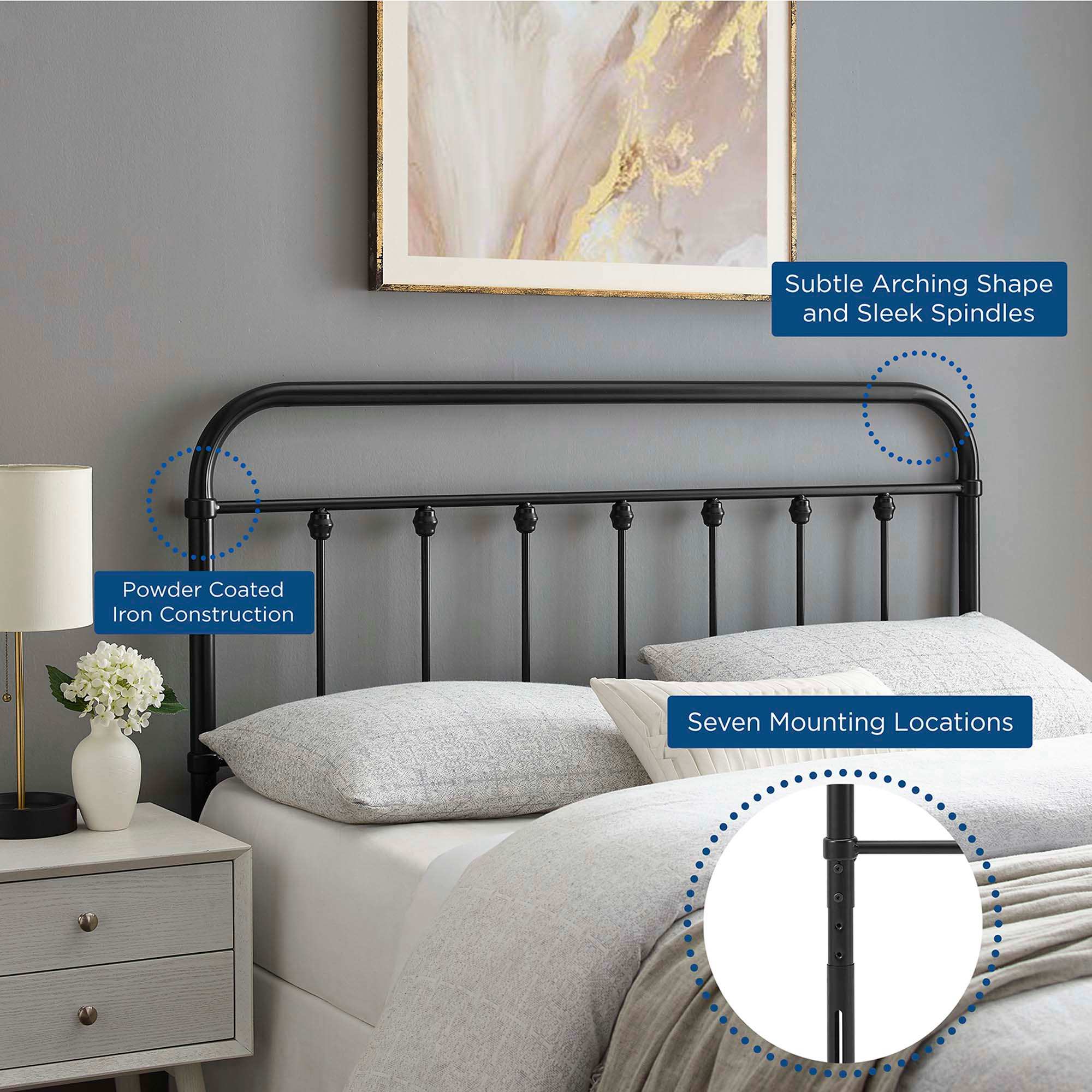 Modway MOD-6154-BLK Upholstered-Headboards - View #6