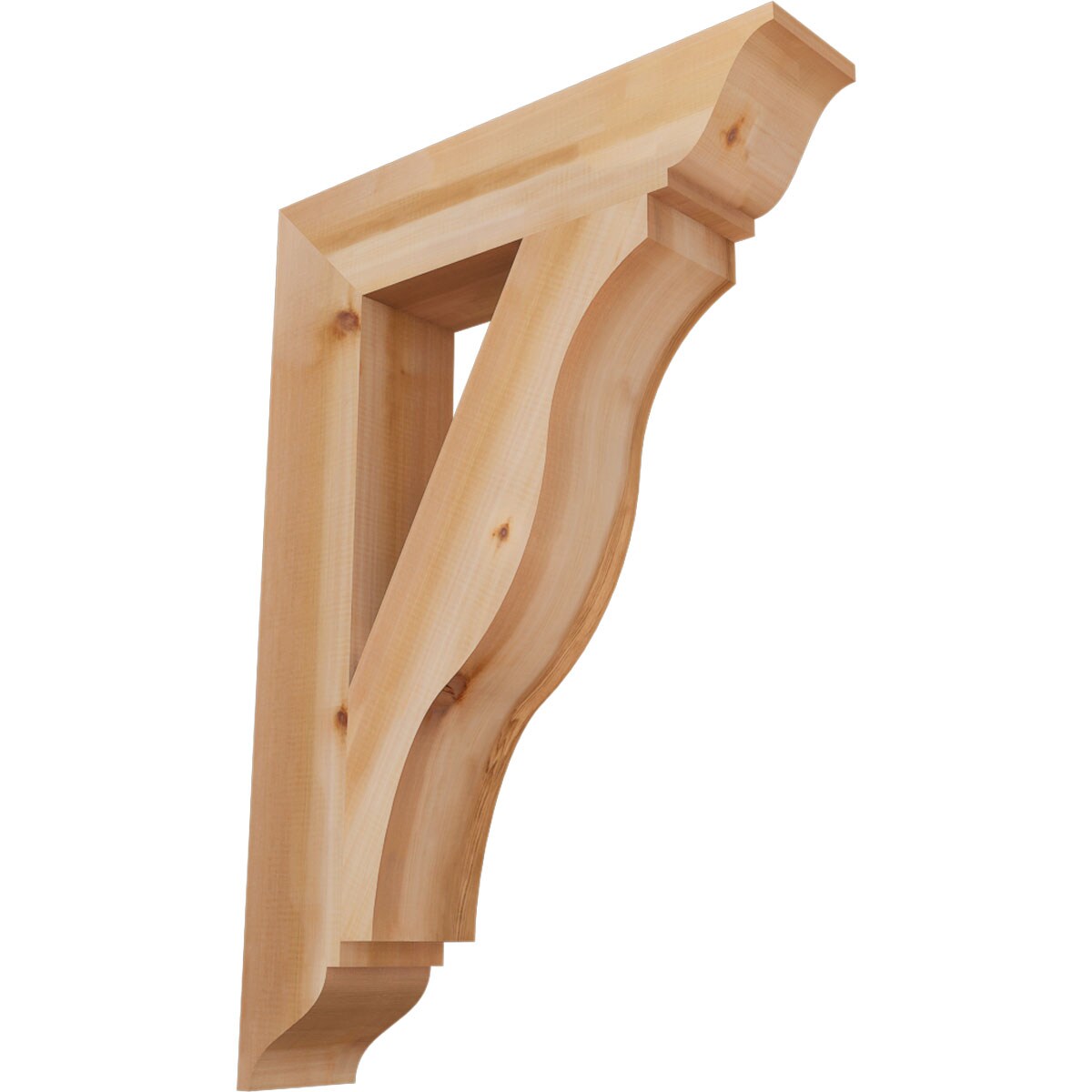 Ekena Millwork BKT06X28X40FST01SWR Funston traditional smooth 5-1/2-in x 28-in x 40-in Western red cedar Brown Wood Standard bracket