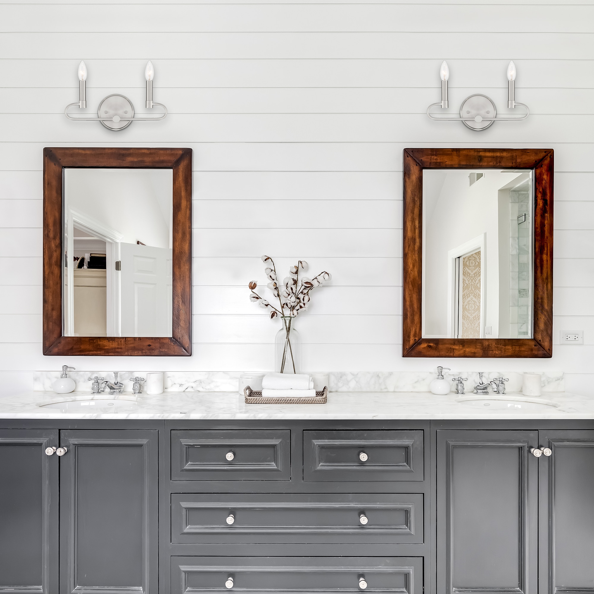 Designers Fountain D269C-2B-BN Summit 14-in 2-Light Brushed Nickel Transitional Vanity Light Bar