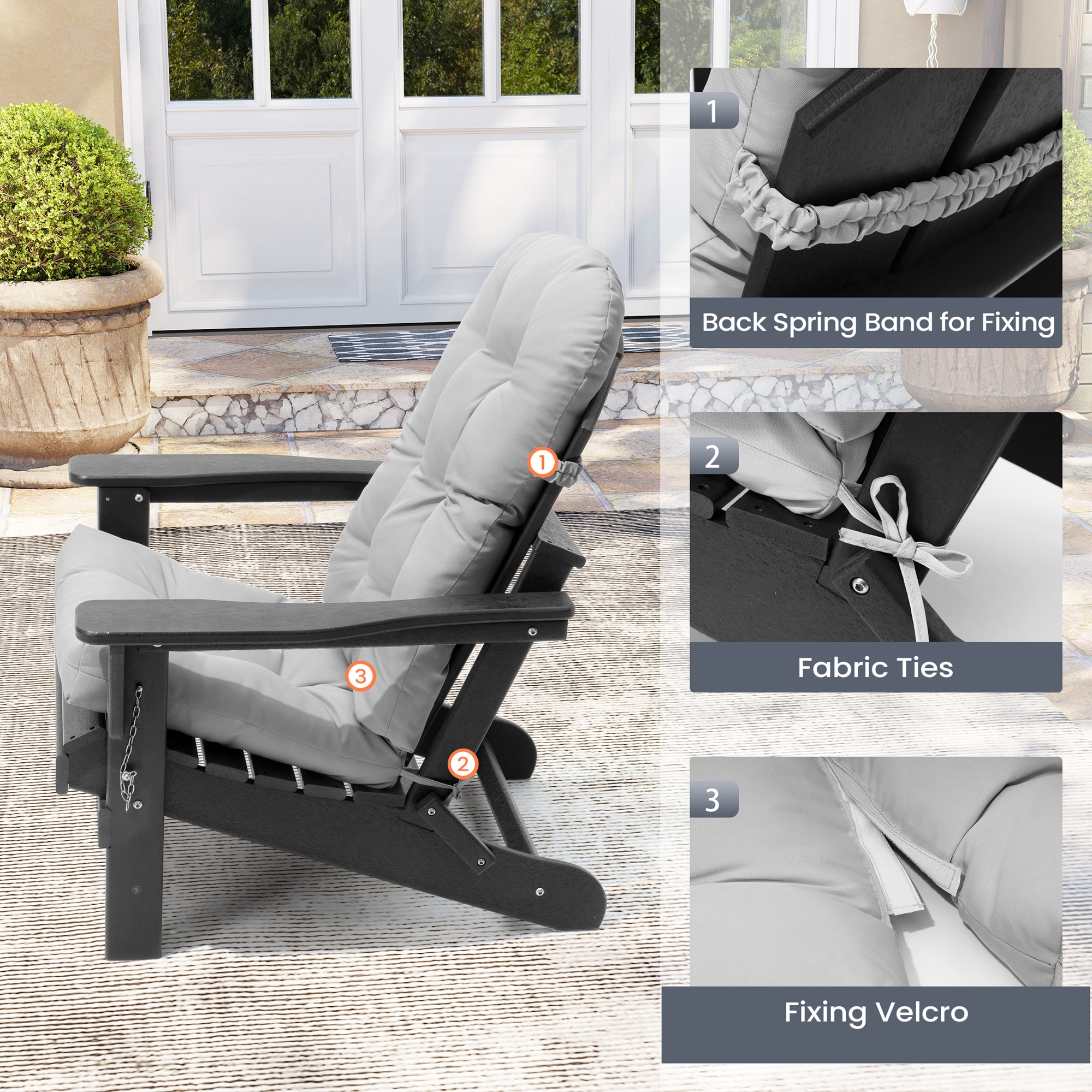 Pellebant ST25-CU002LGY-2 Patio-Furniture-Cushions - View #5