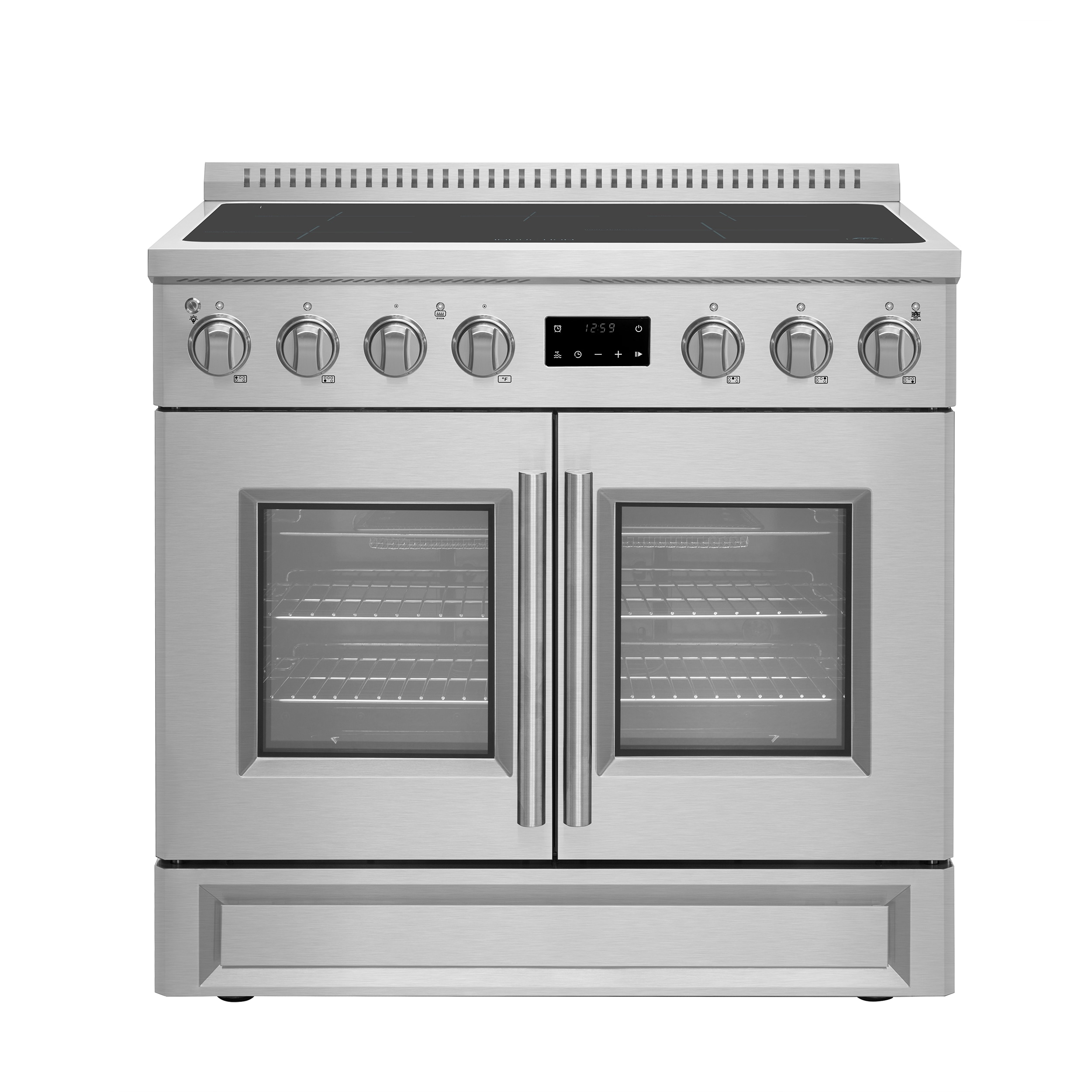 FORNO FFSIN0950-36 Torino 36-in 5 burners 5.36-cu ft 5.36-cu ft / Air Fry Convection Oven Freestanding Single Induction Range ( Stainless steel )