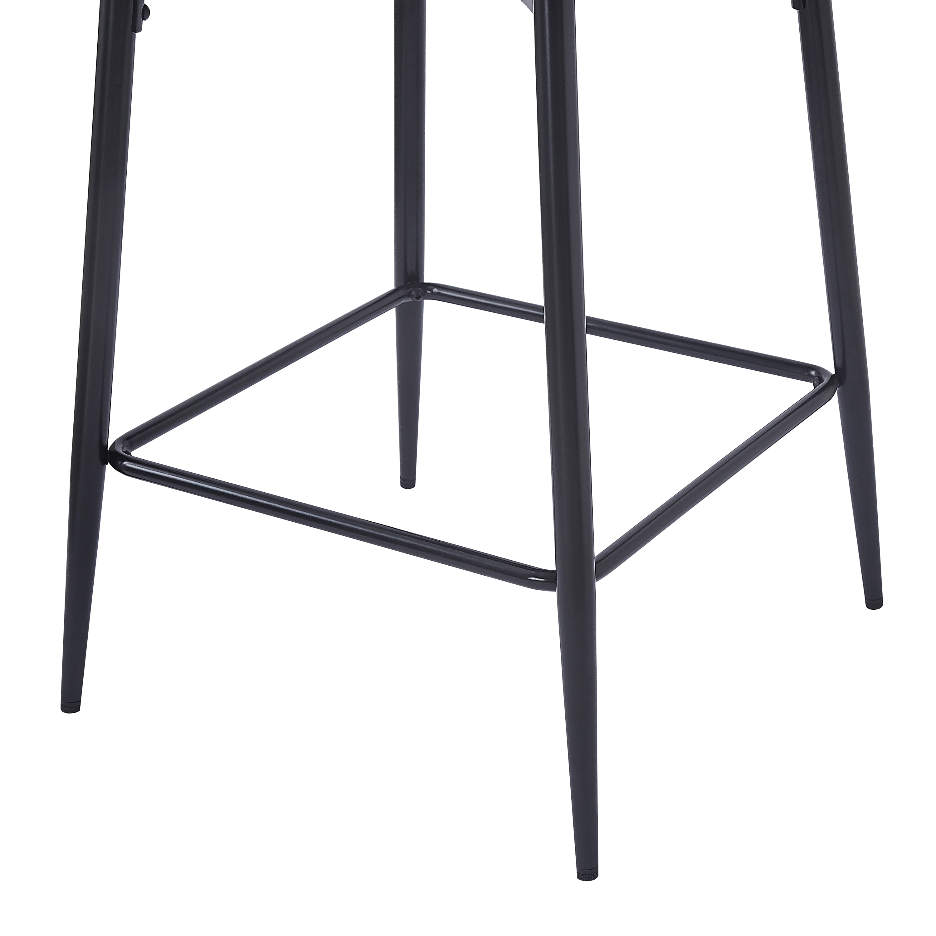 Norsans 28" Brown Faux Leather Iron Frame Counter Stool with Footrest