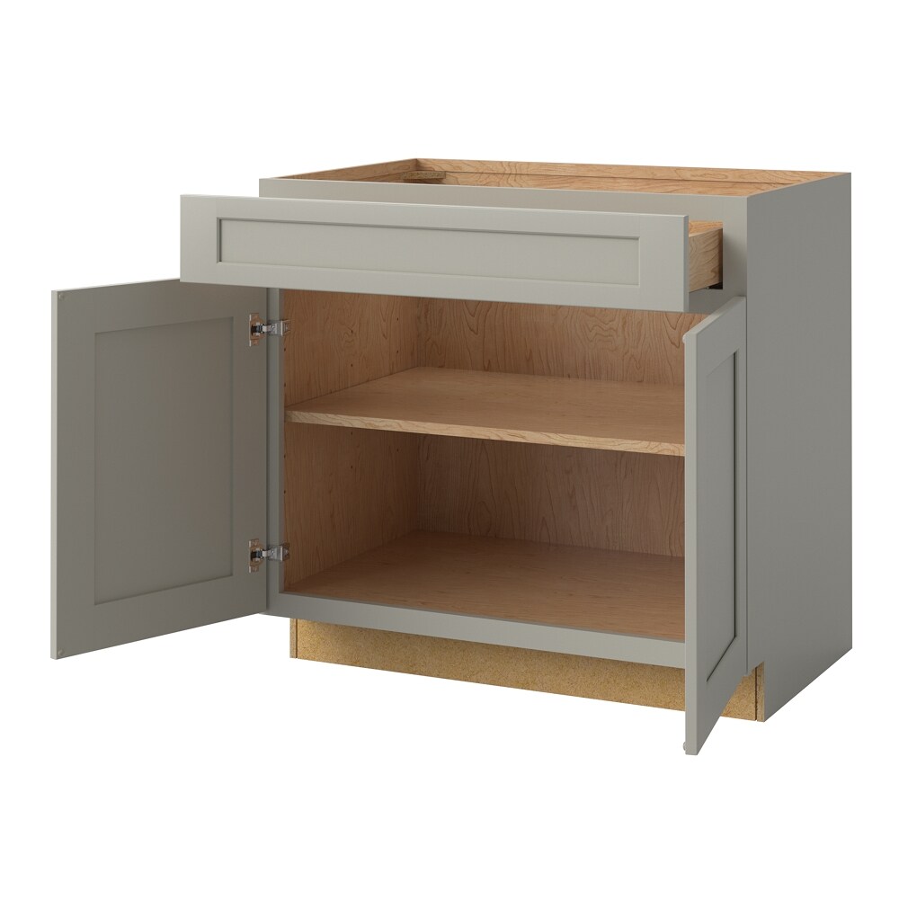 allen + roth Aveley 36-in W x 34.5-in H x 24-in D Linen Drawer Base Fully  Assembled Cabinet (Flat Panel Door Style)