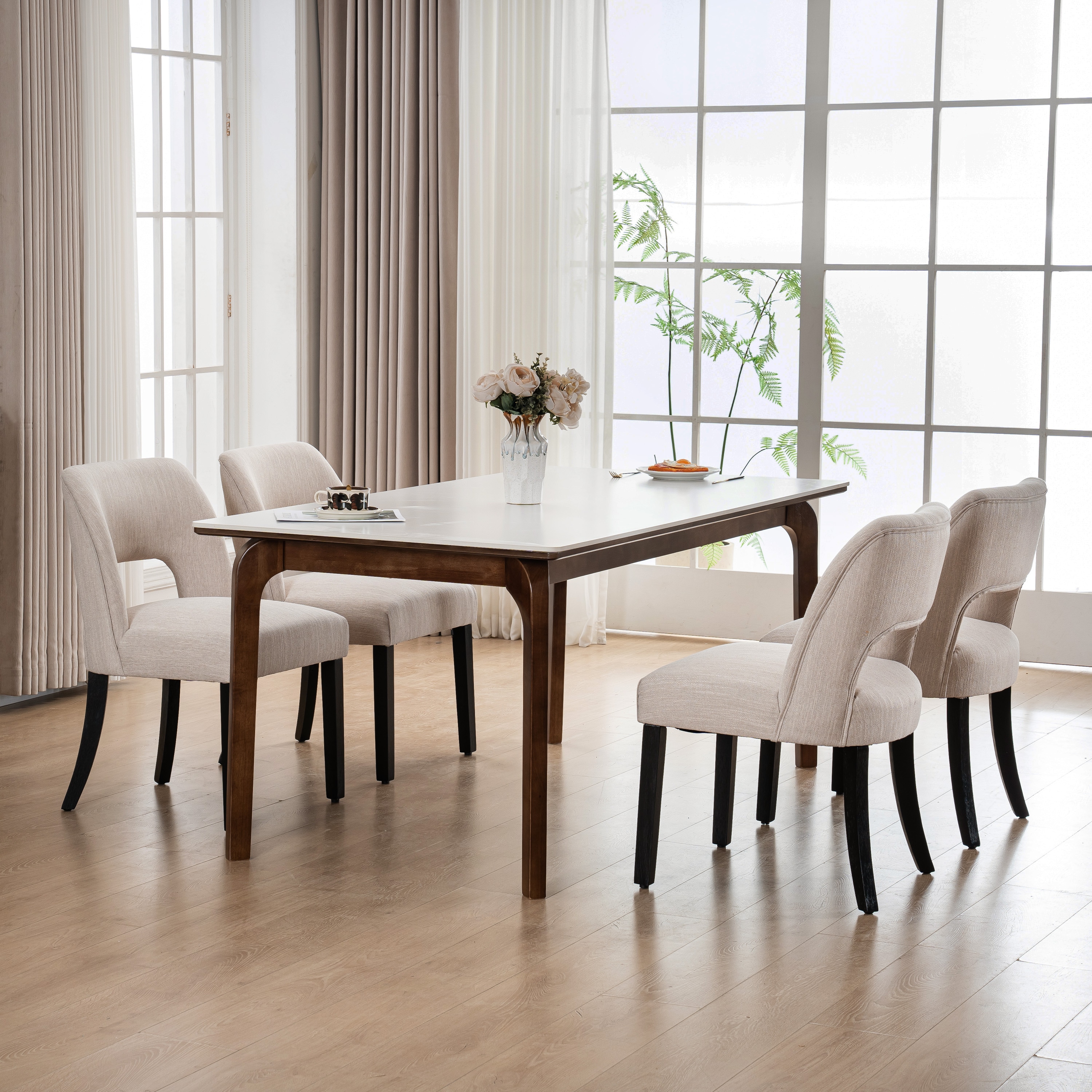 Keoni - Upholstered Dining Chair With Solid Wood Legs Set of 4