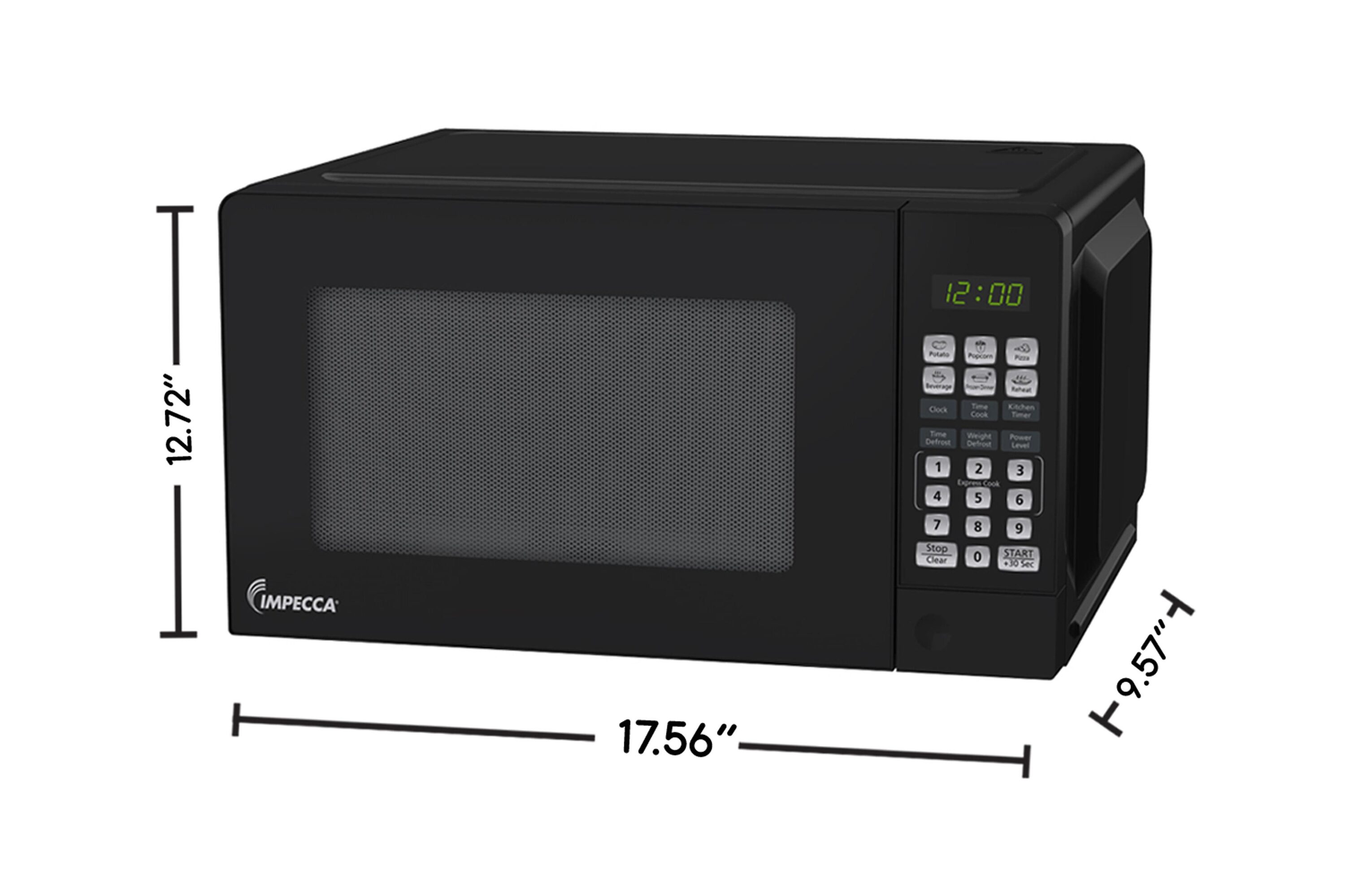 Impecca 0.7 Cu. Ft., Countertop Microwave, 700 Watts Black in the