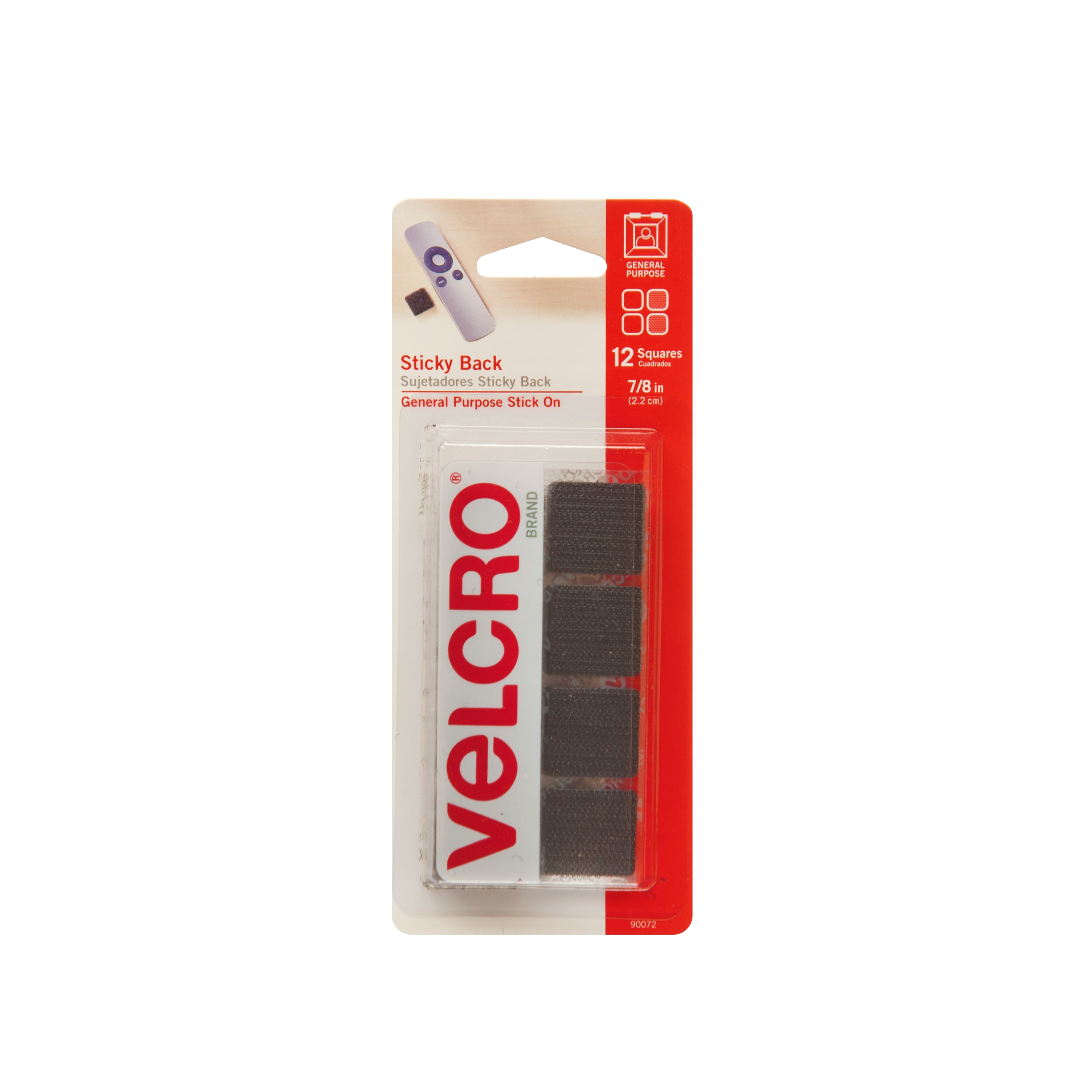 VELCRO Brand 0.875-in Black Sticky Back 7/8In Squares Black Hook and Loop  Fastener.01-sq ft (12-Pack) in the Specialty Fasteners & Fastener Kits  department at