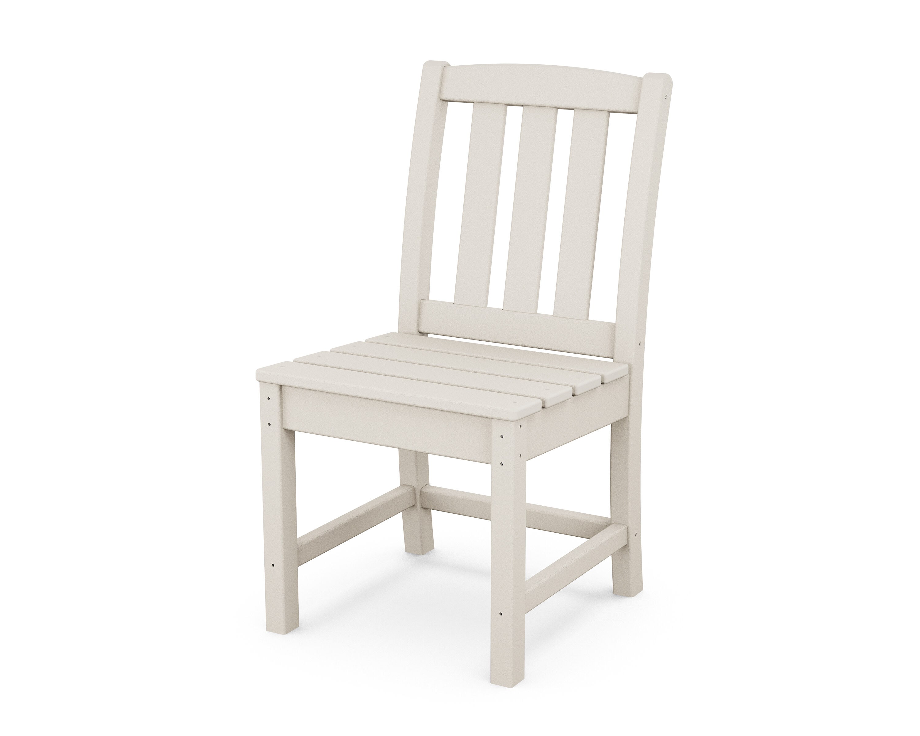 Trex Outdoor Furniture TXTLD130SC Cape Cod Sand Castle Plastic Frame Stationary Dining Chair with Slat Seat