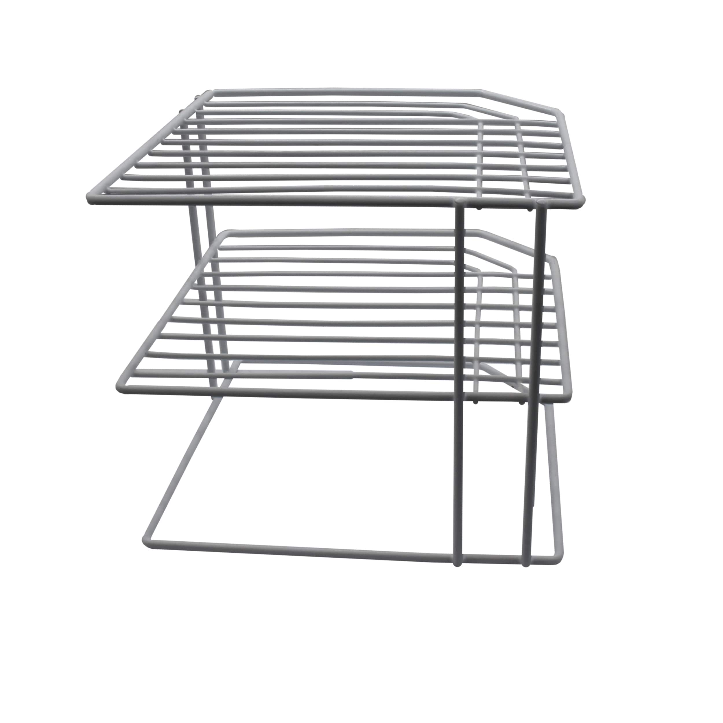 Style Selections 9.25-in W x 8.07-in H 3-Tier Freestanding Metal Plate Rack  at