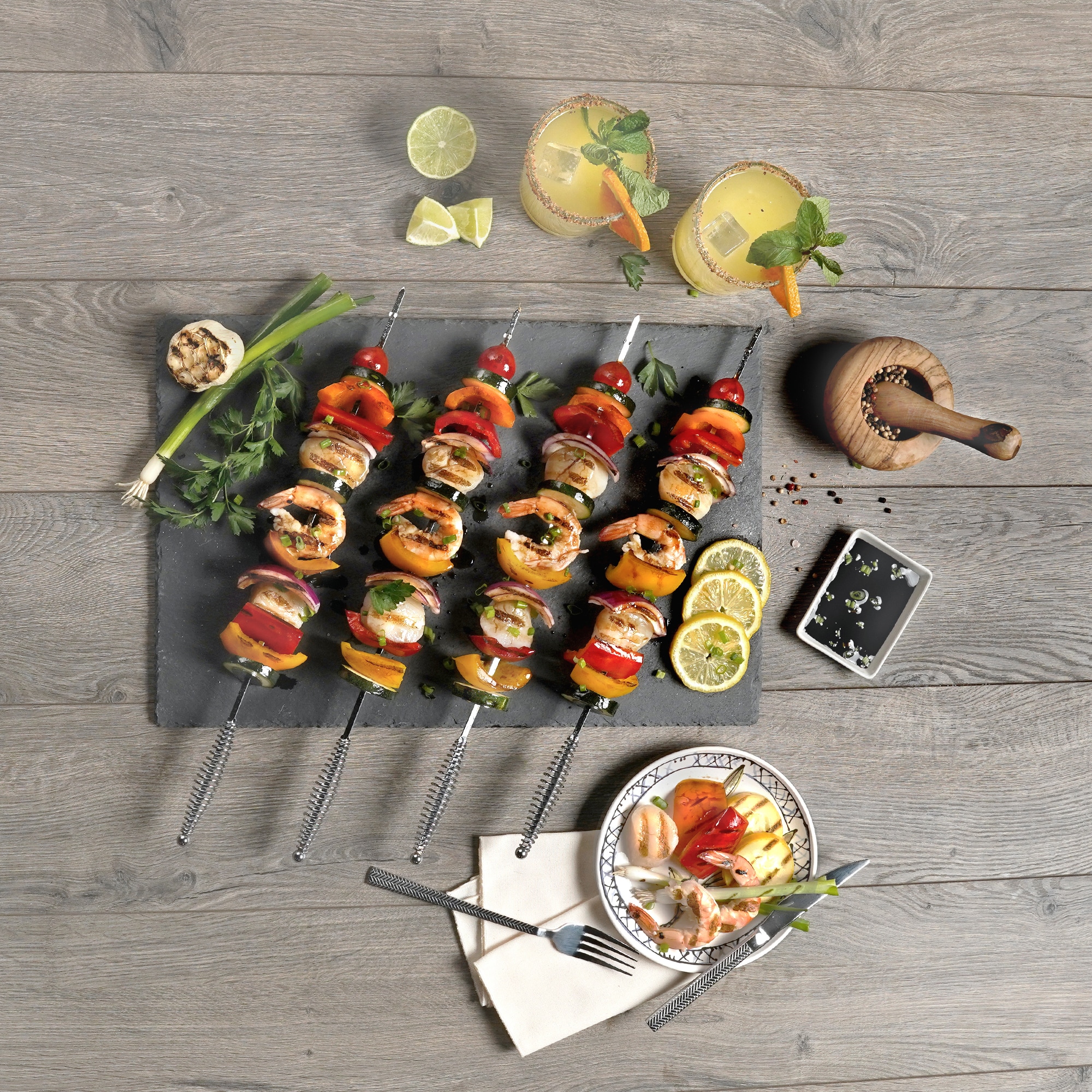 Mr. Bar-B-Q 4-Pack Steel Skewer 40331Y At Lowes.com