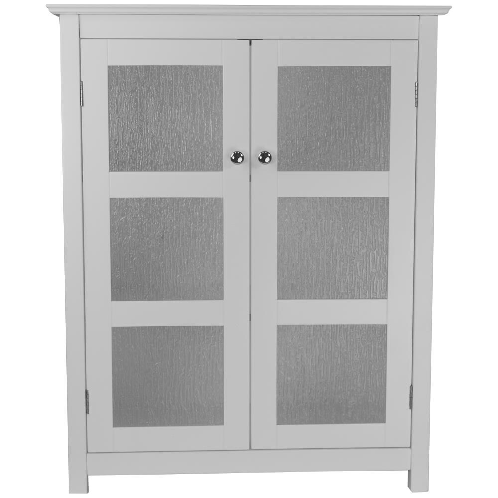 Elegant Home Fashions Connor Floor Cabinet with 2 Glass Doors in the ...