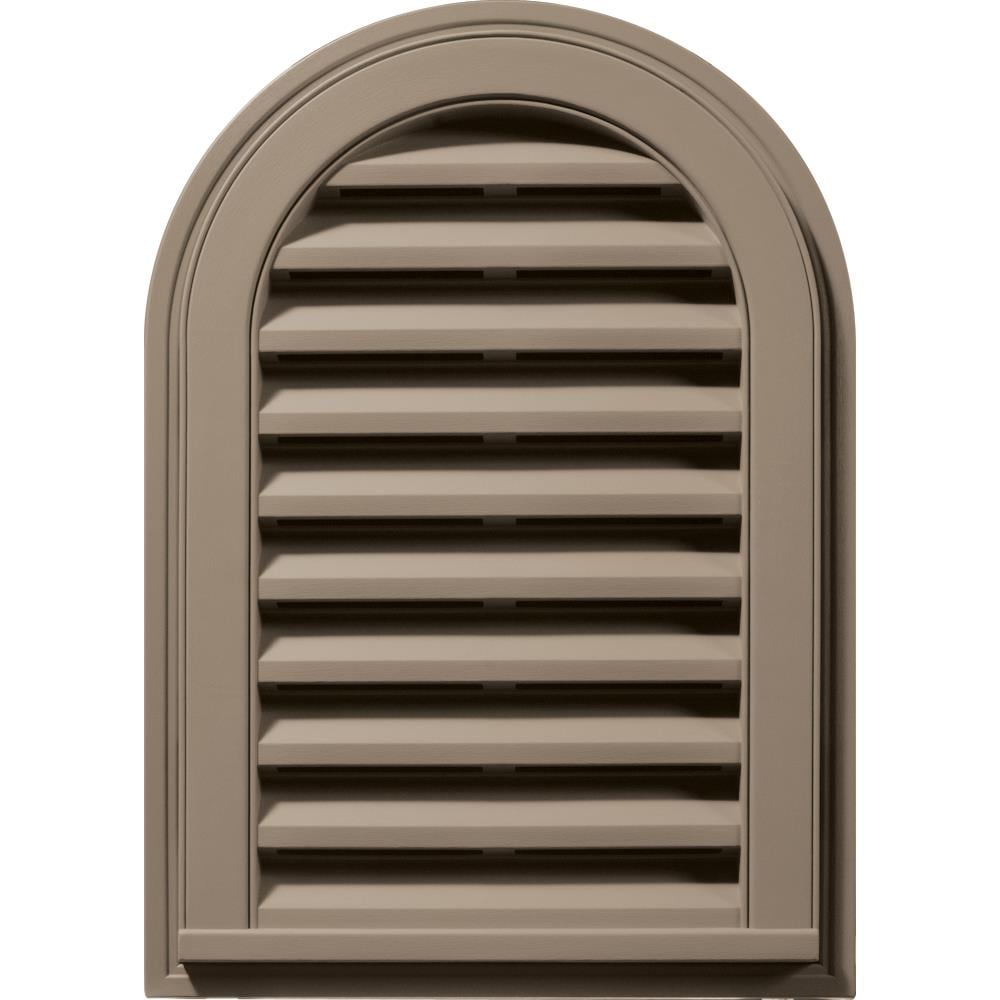 Builders Edge 120081422095 22-in x 14-in Clay Round top Vinyl Gable Louver Vent
