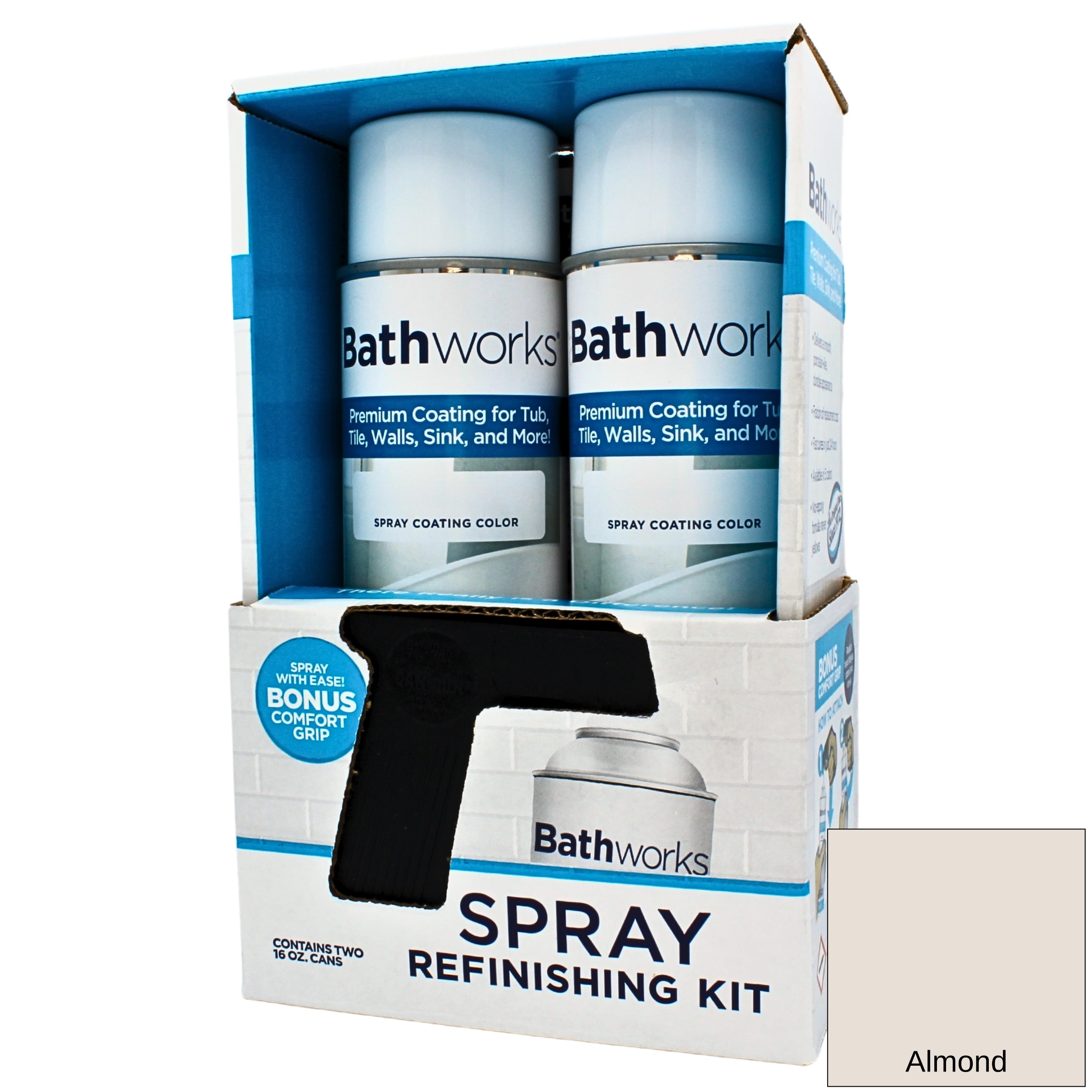 Bathworks BSP-004 Specialty Almond High-gloss Tub Tile Refinishing paint ( Spray can )