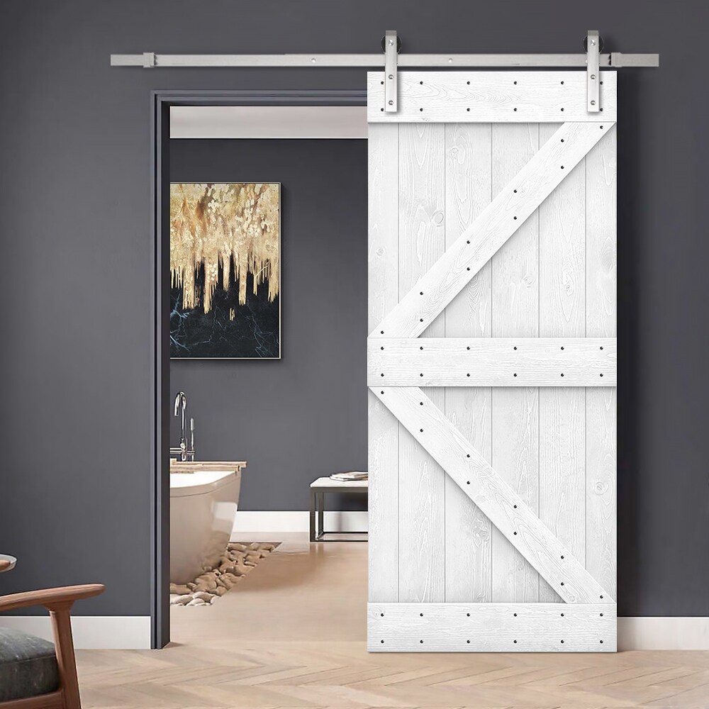 CALHOME TSQ03-SS+ASM-K36WT Barn-Doors - View #2