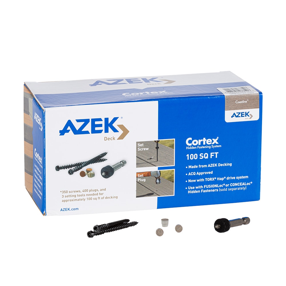 TimberTech Cortex AZEK Vintage 2.5-in Gray Screws Hidden Fastener 100-sq ft  (350-Pack) in the Hidden Deck Fasteners department at
