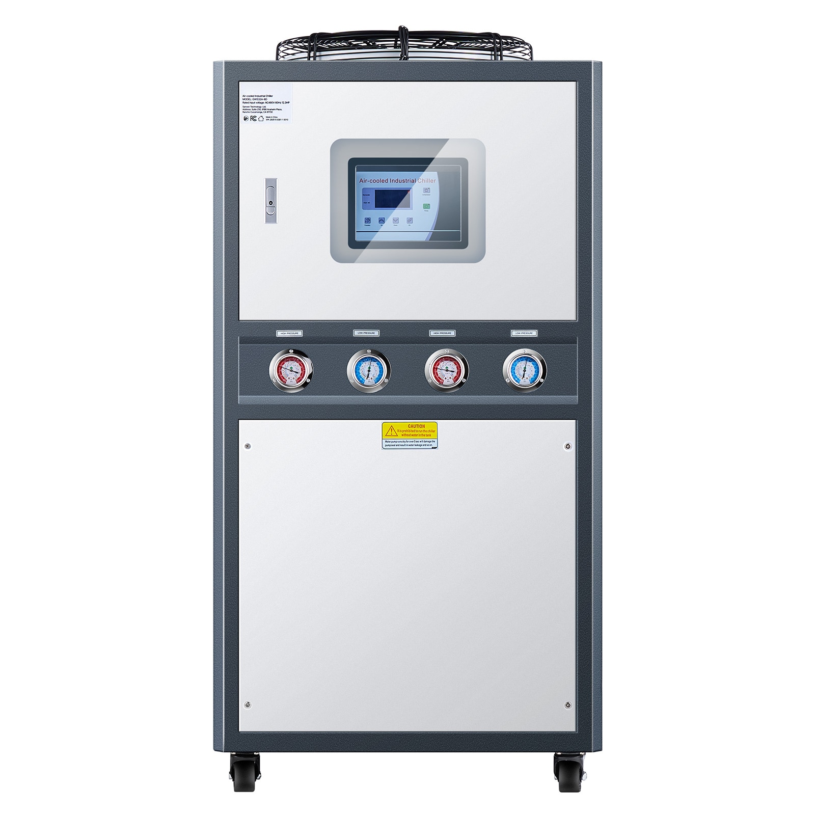 VEVOR - Air-Cooled Water Chiller 12.3 HP Industrial Water Chiller with 30240 Kcal/h Cooling Capac...