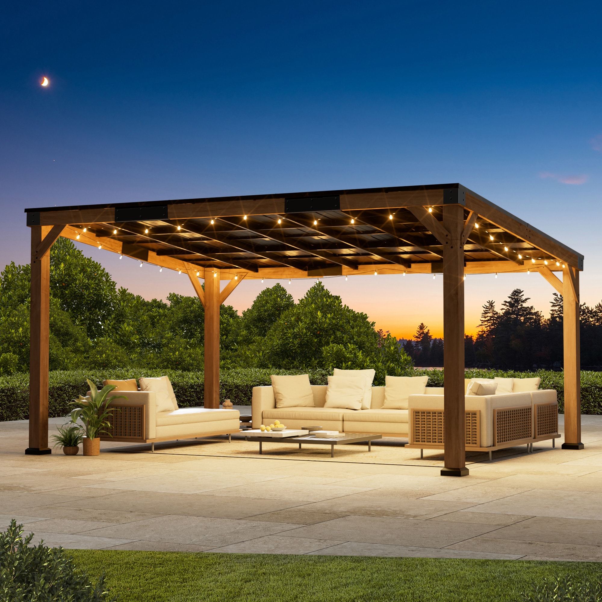 ELEVATE OUTDOORS IG10600119-1216 Wood-Resin-Gazebos - View #2