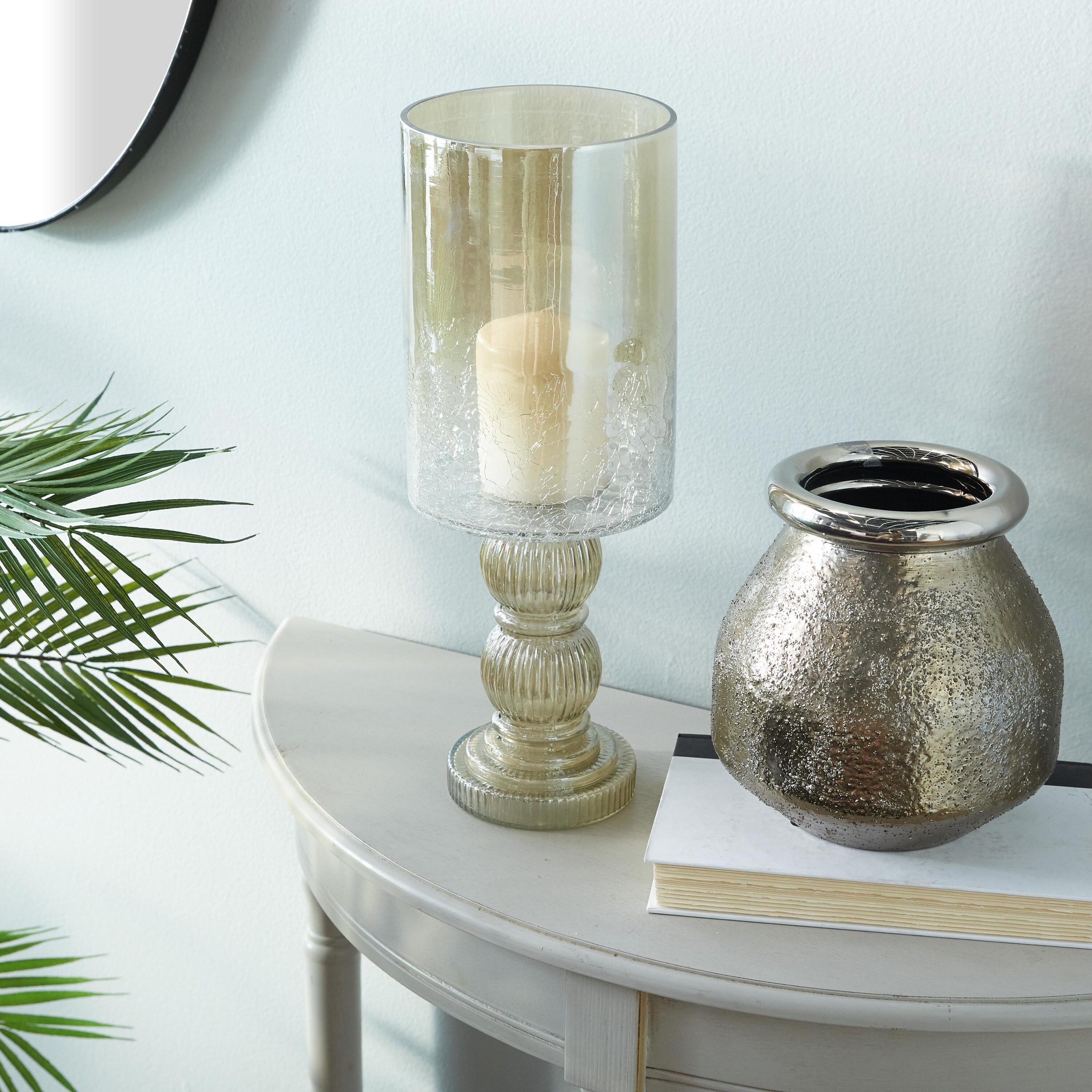 Grayson Lane 24634 1 Candle Glass Hurricane Candle Holder