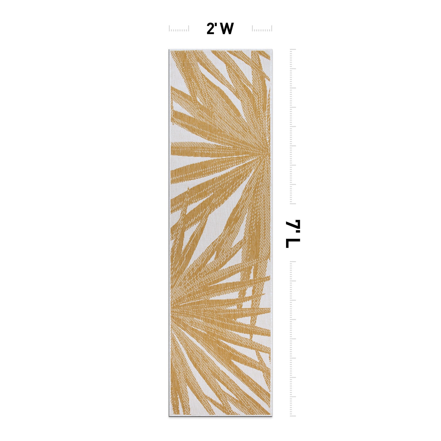 World Rug Gallery 4030YELLOW2X7 rugs - View #2