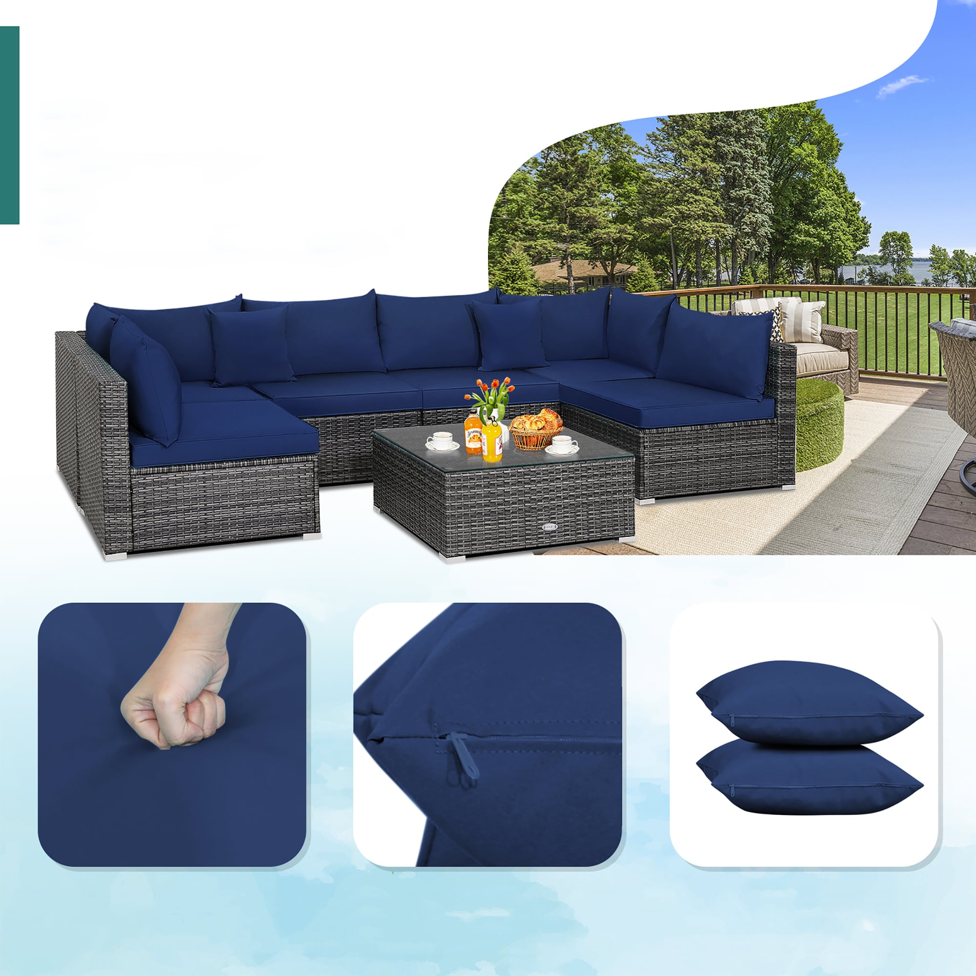 Costway HW70439NY+ Patio-Conversation-Sets - View #3