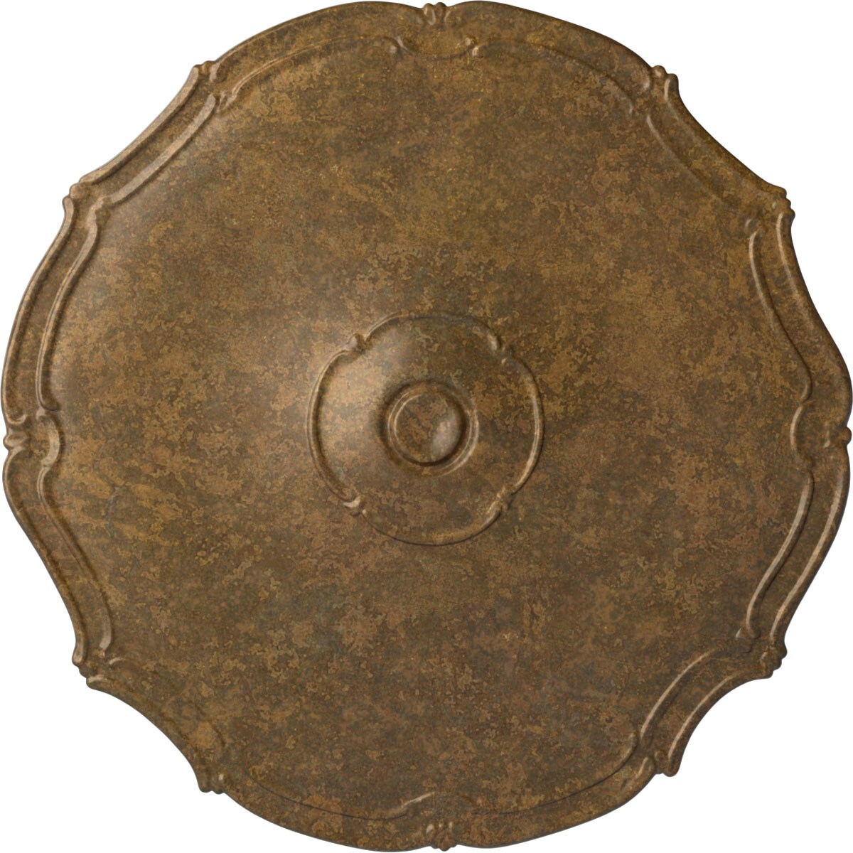 Ekena Millwork CM18PORZS Pompeii 18.875-in W x 18.875-in L Painted Rubbed Bronze Polyurethane Whole Ceiling Medallion