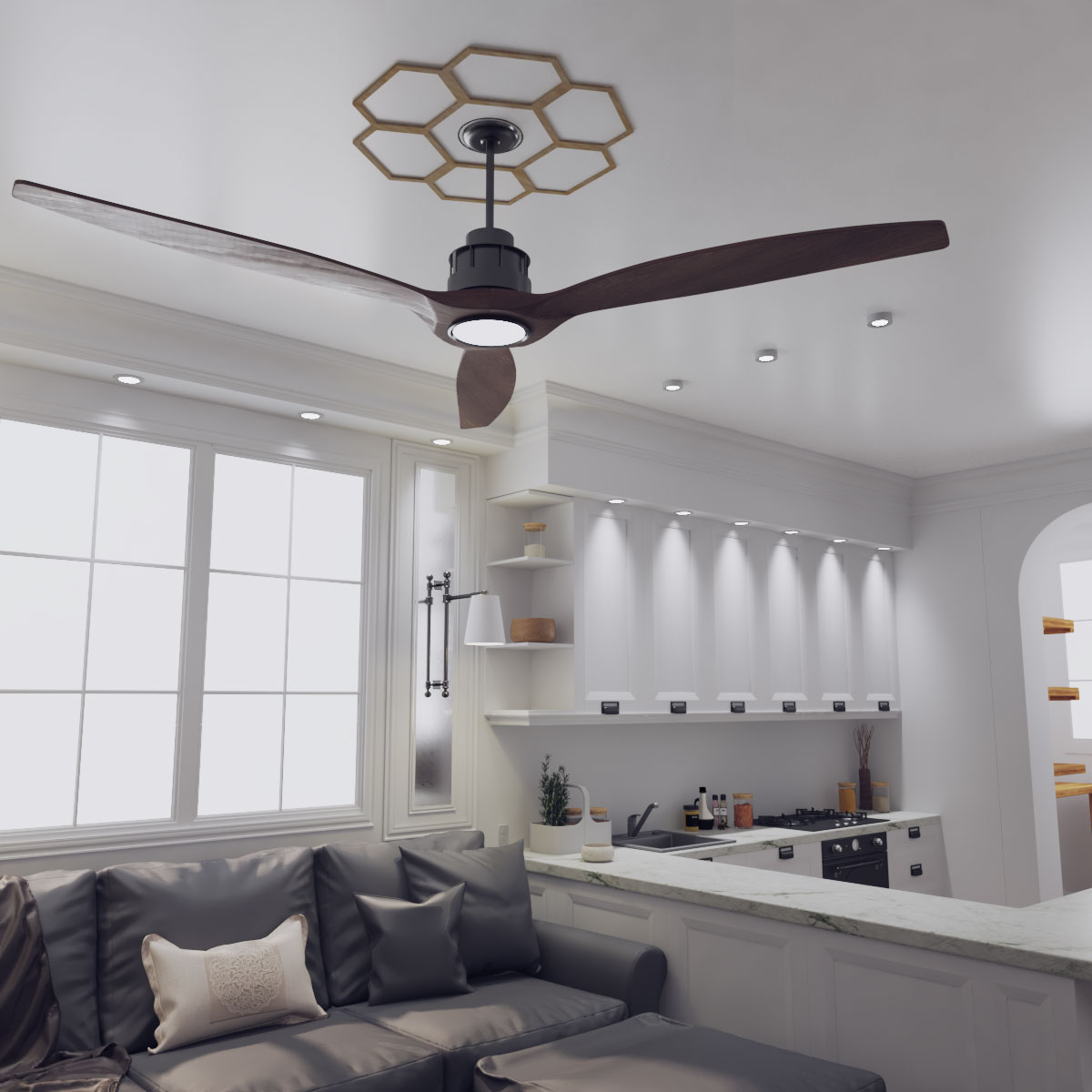 Ekena Millwork CMWP26X26X0250FOHI Ceiling-Medallions - View #8