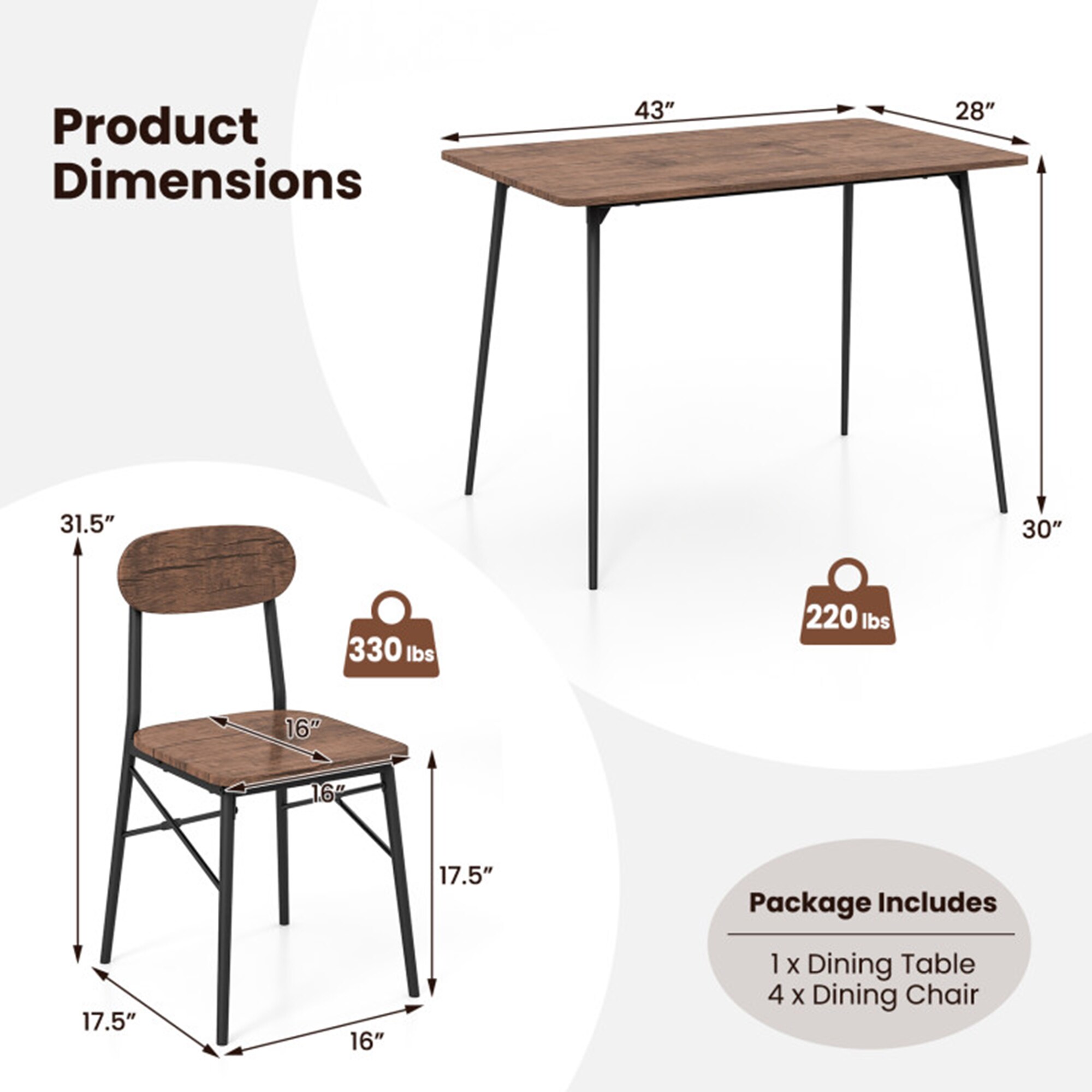 Clihome WM-MF-33AKWH Dining-Sets - View #5