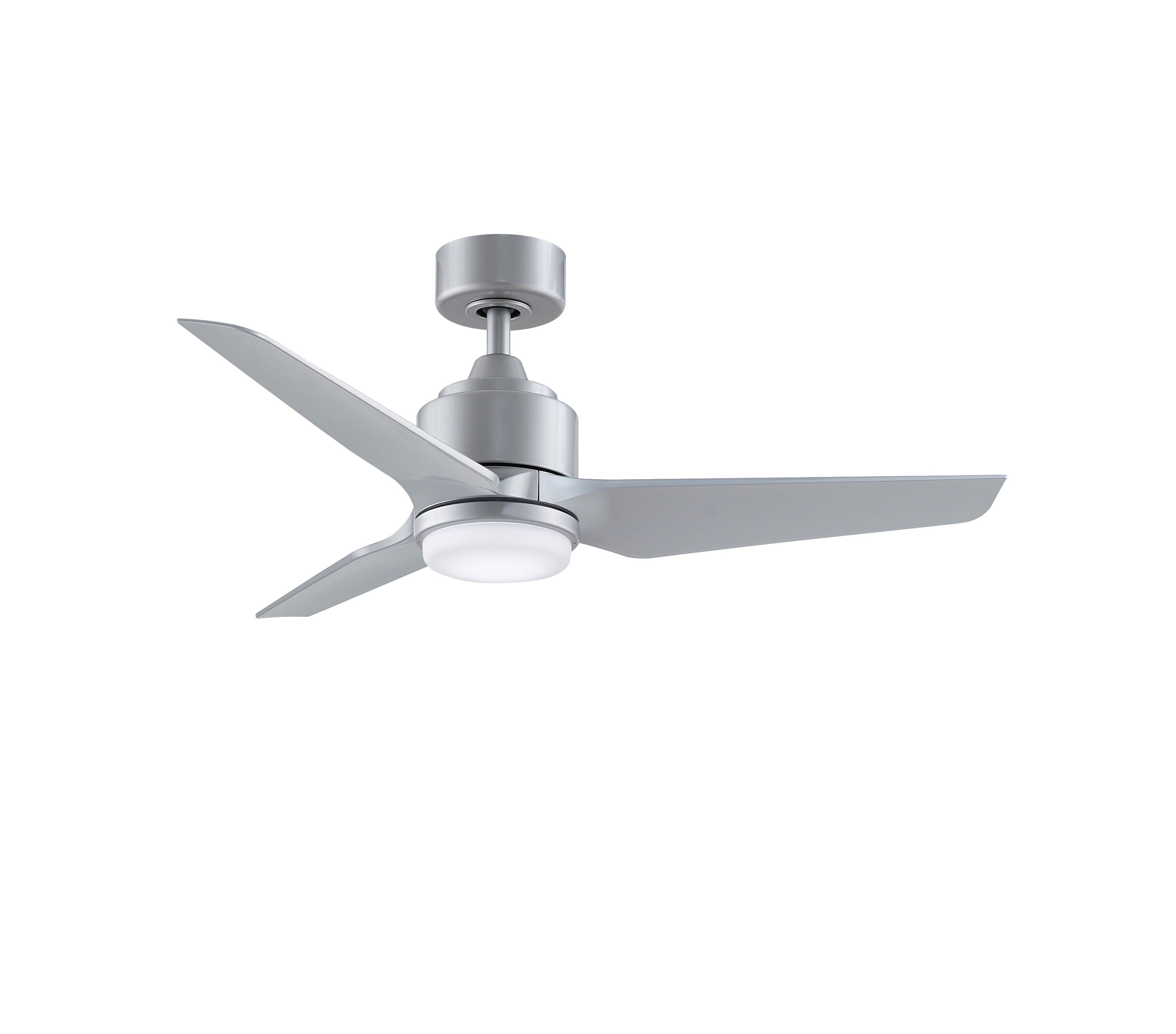 Fanimation FPD8514SLW-44SLW-LK TriAire Custom 44-in Color-Changing Integrated LED Outdoor Smart Silver with Silver Blades Propeller Ceiling Fan With Light - Remote Included ( 3 -Blade )