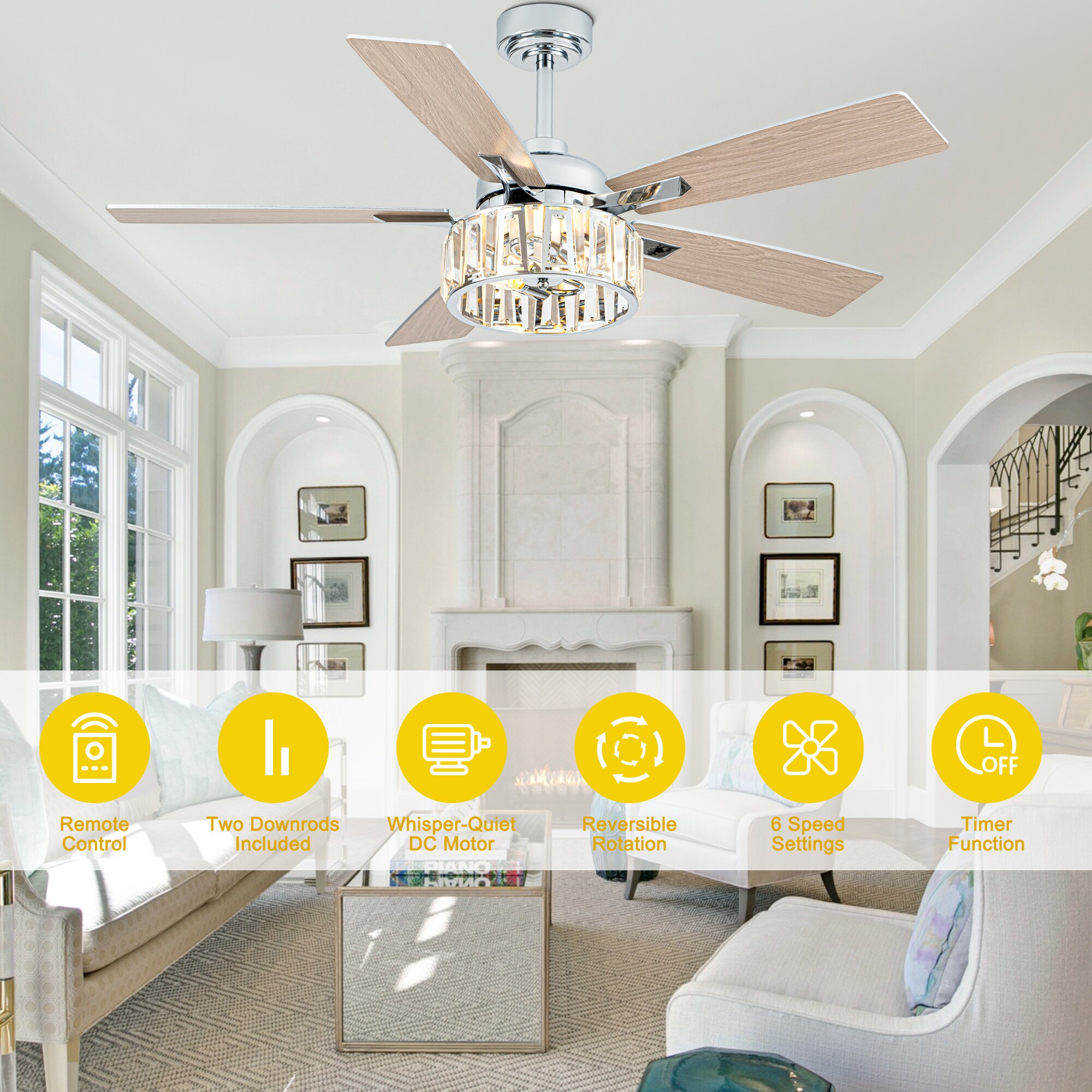 Oaks Decor DC5226OKELMD Ceiling-Fans - View #10