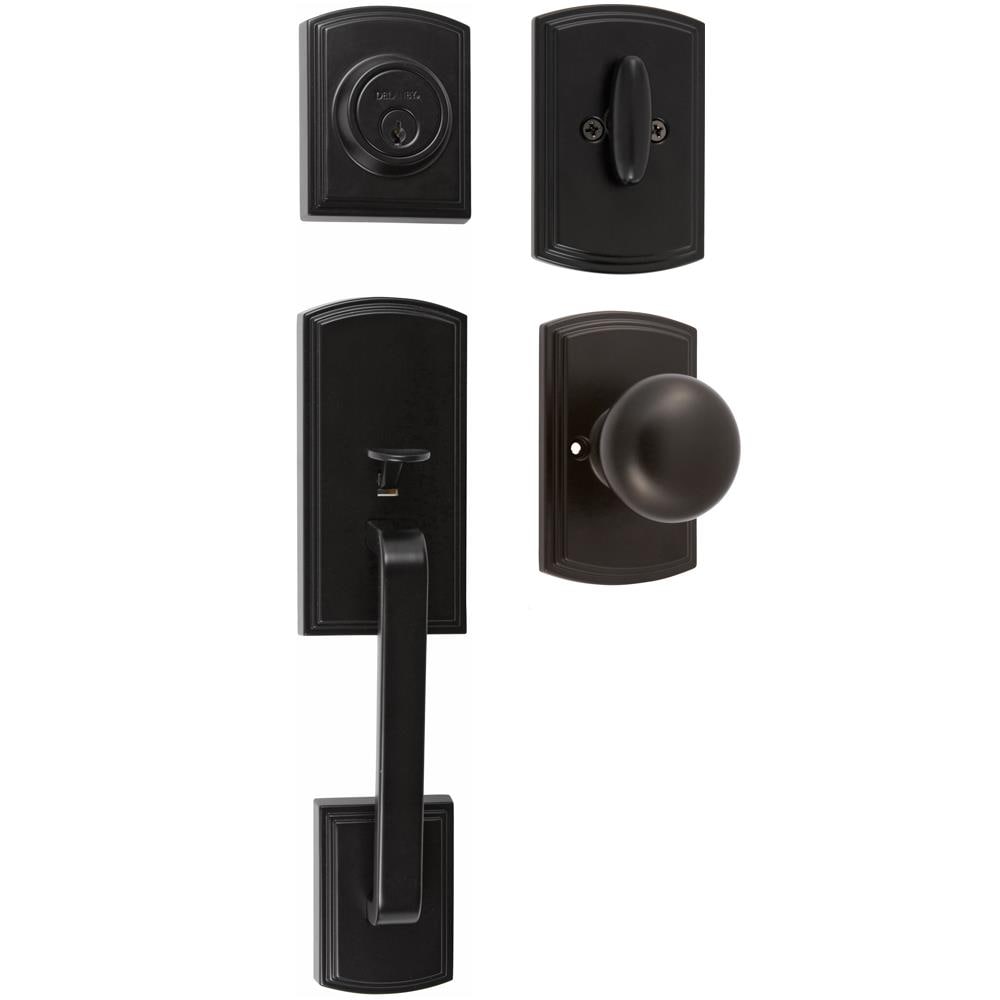 Delaney Hardware Visconti Black Entry Door Handleset Knob 374054SO Sansujyuku sansujyuku.com