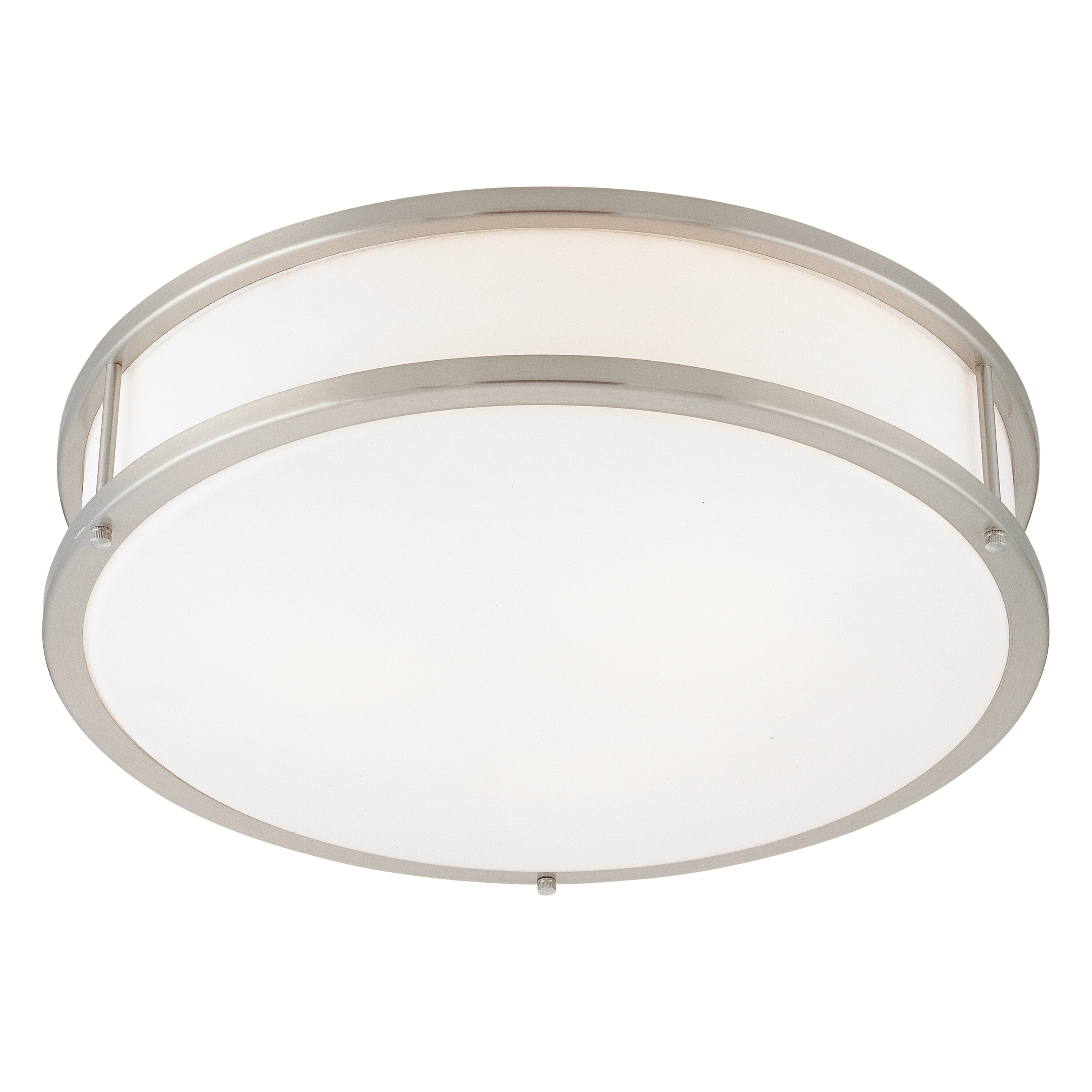Access Lighting 50081LEDD-BS/OPL Conga 1-Light 12.5-in Brushed Steel LED Flush Mount Light ENERGY STAR