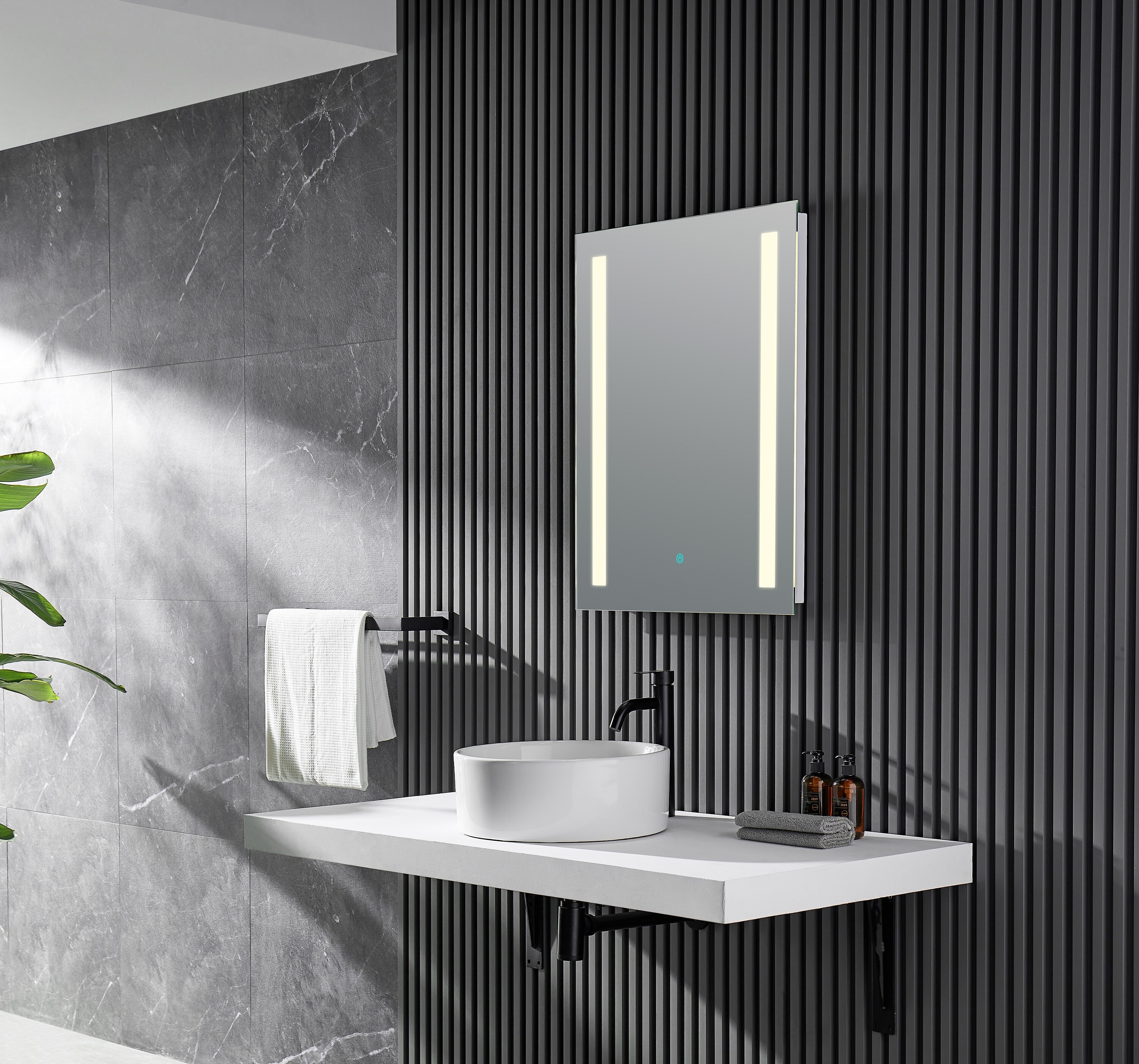 ANZZI BA-LMDFV002WH Framed-Bath-Mirrors - View #2