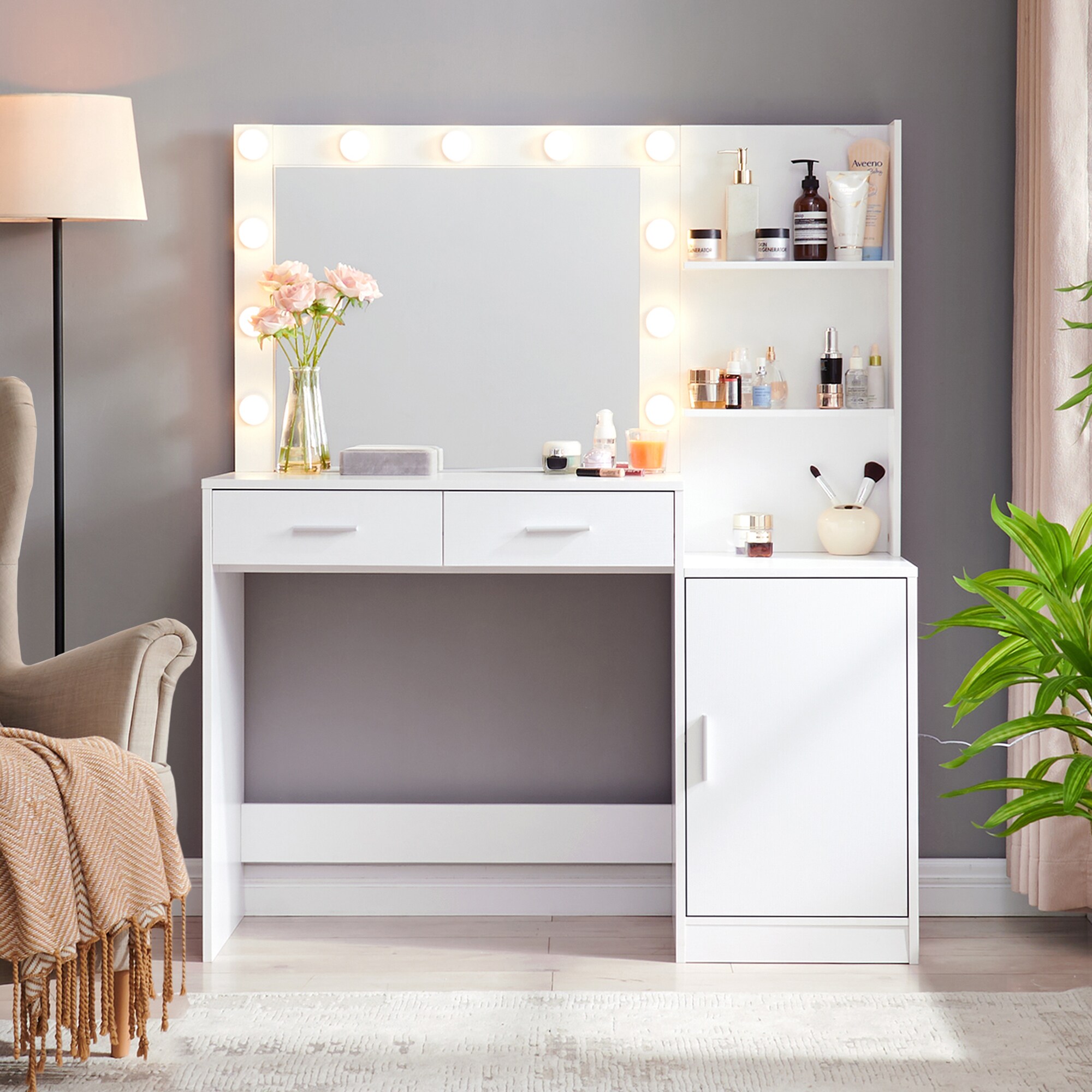SINOFURN SYD250016WT Bedroom-Vanities - View #5