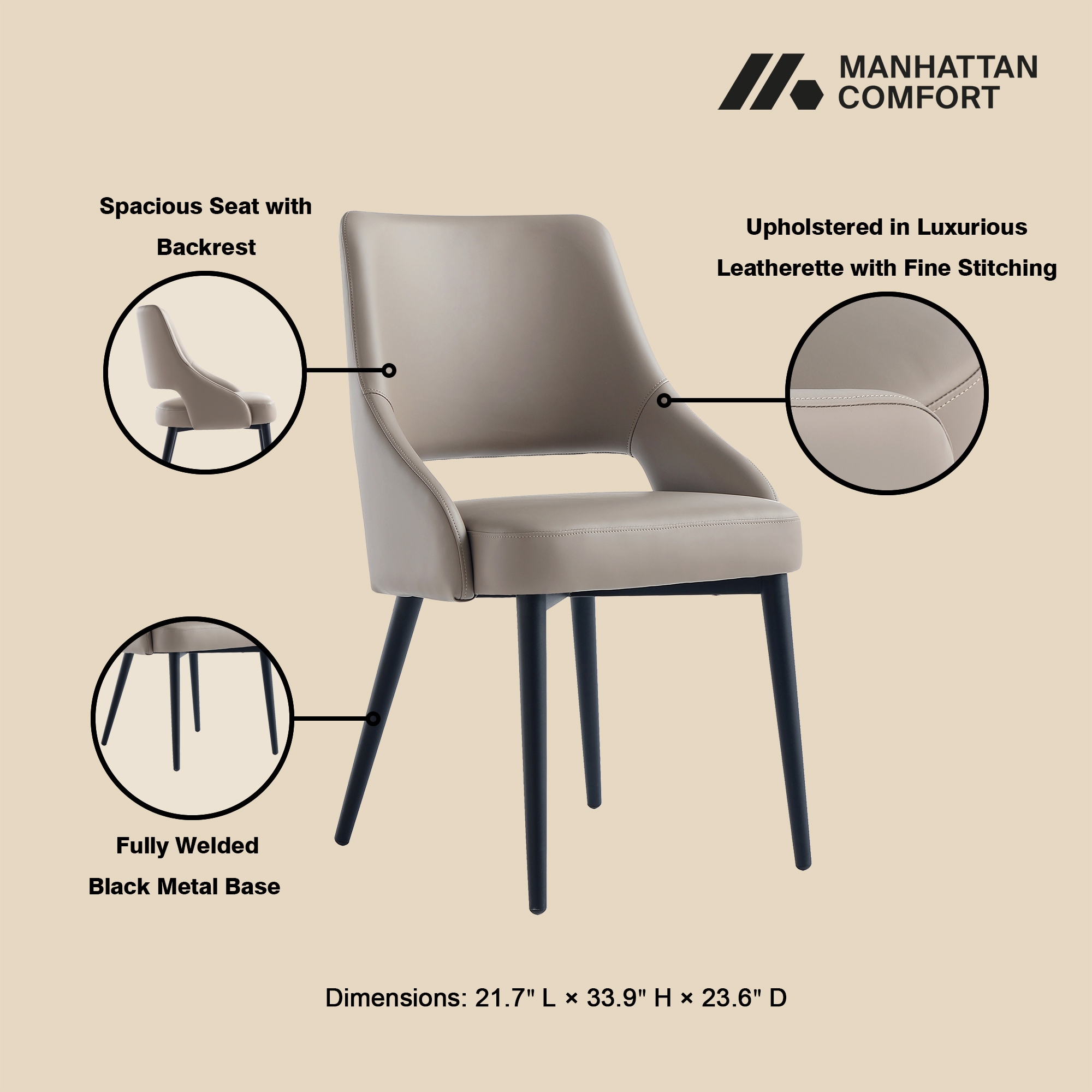 Manhattan Comfort 2-DC104-TP Dining-Chairs - View #4