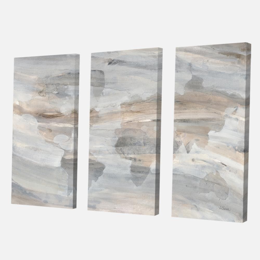 Designart PT30205-3PXXL 40-Inches H x 60-Inches W Maps Canvas Print