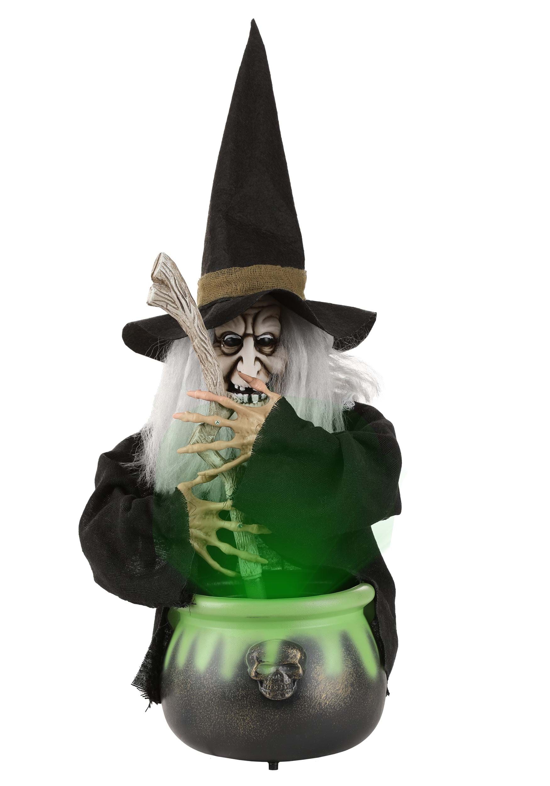HalloweenCostumes.com FUN4334 FUN Costumes 17-Inch Black Brewing Witch with Cauldron Prop Witch Decorations Standard