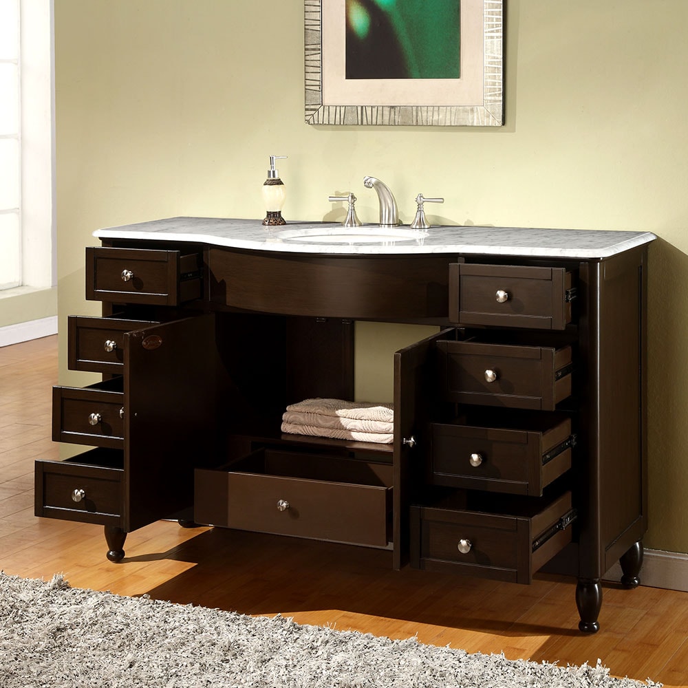 Silkroad Exclusive HYP-0717-WM-UWC-58 Bath-Vanity-Combo - View #7