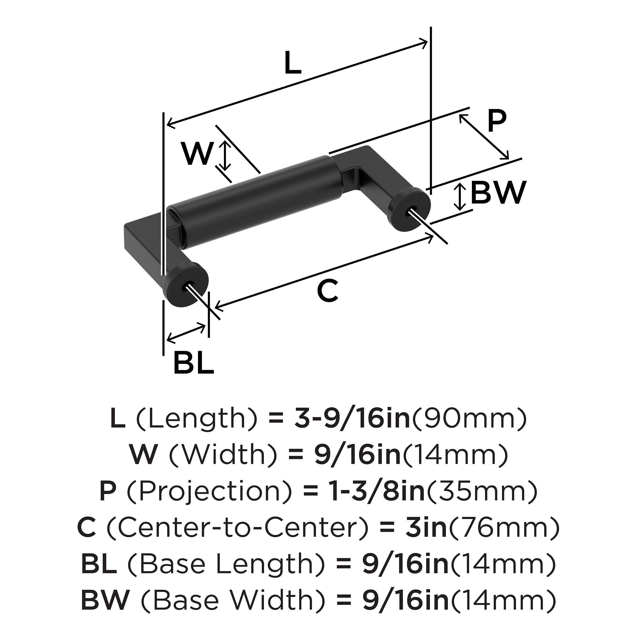 Amerock BP37482MB Cabinet-Pulls - View #4