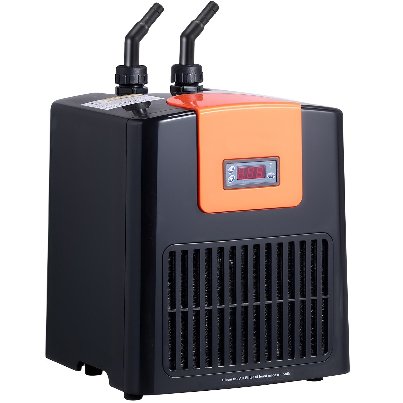 VEVOR Aquarium Chiller 52 Gallon  1/10 HP Water Chiller for Hydroponics  Fast Cooling for Fish Tank Axolotl Coral Reef Quiet Refrigeration Compressor  Titanium Evaporator Complete Fittings