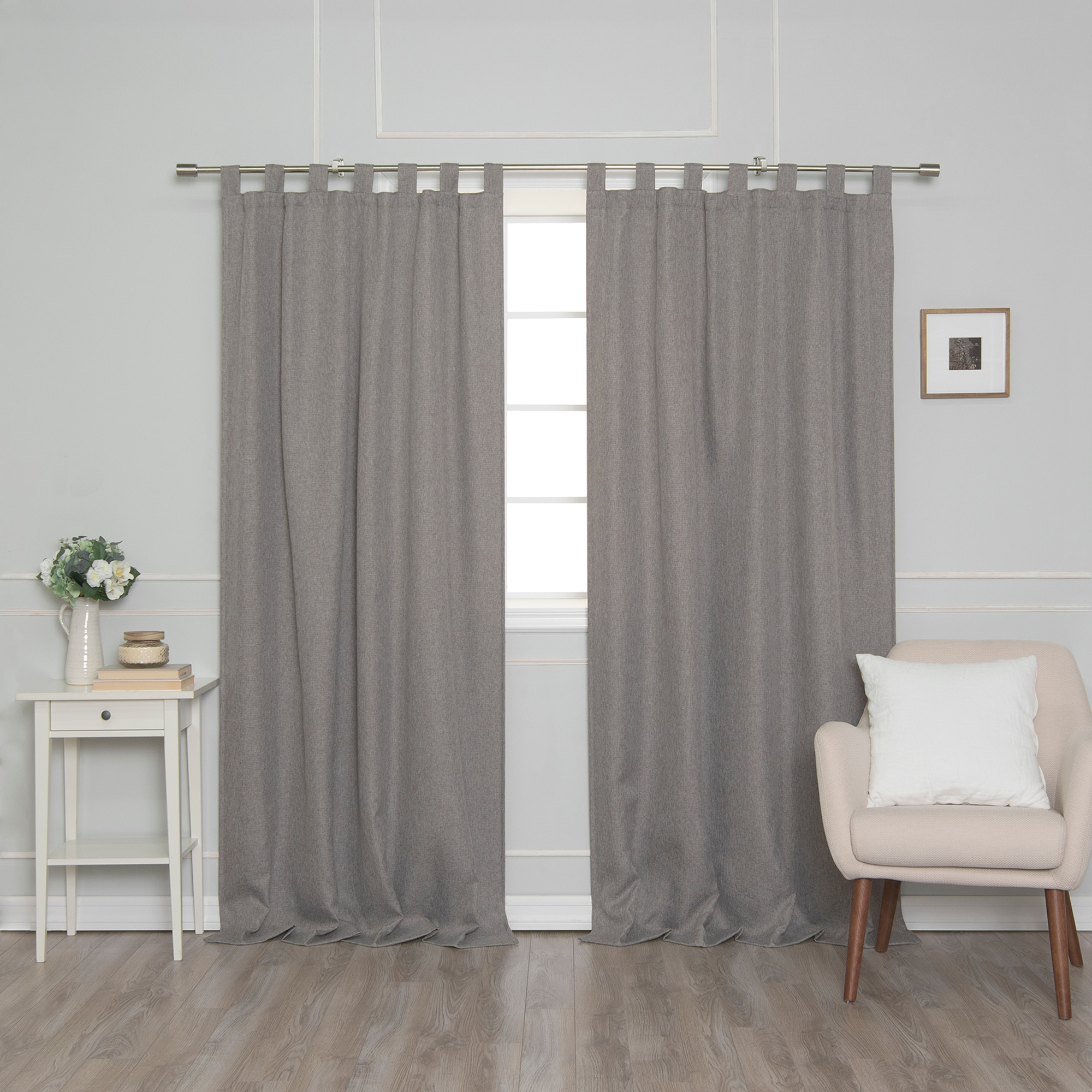 Best Home Fashion JC-10-TAB-96-GREY curtains - View #2